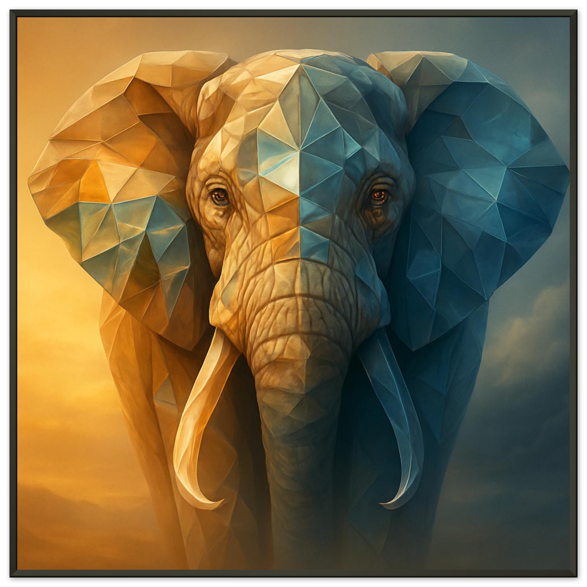 classic semi glossy paper metal framed poster elephant power 43ecd3ab-18d2-4ed3-9ce9-5c2615c3df40