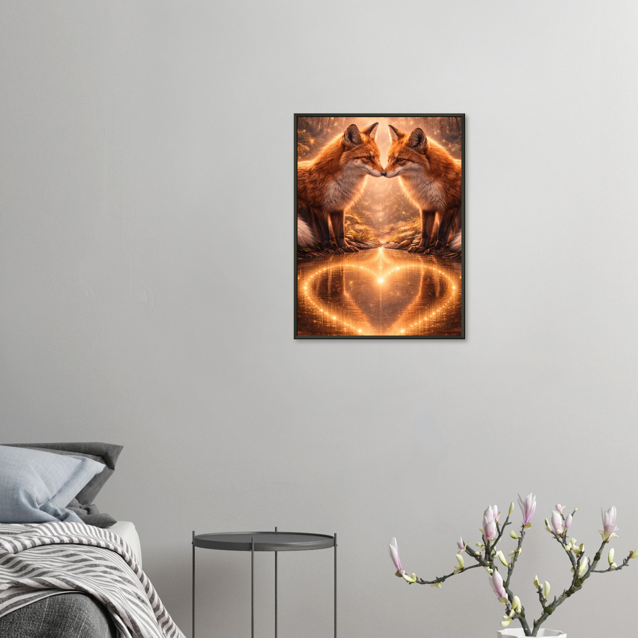 classic semi glossy paper metal framed poster fox pair 44727d4d-8bb2-4fd2-8d3c-8e331e11b61f