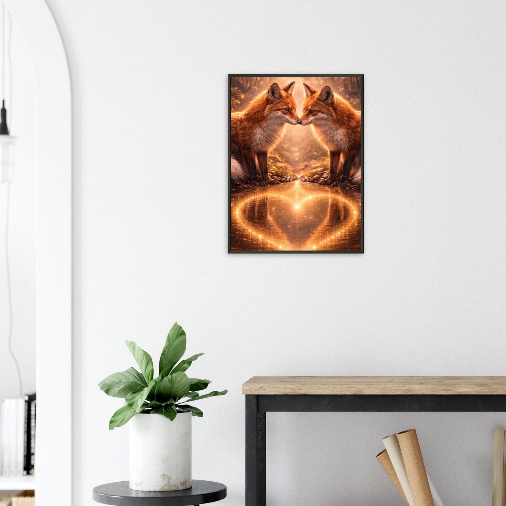 classic semi glossy paper metal framed poster fox pair 46973dc8-b4fe-4363-9e4b-88d85f092b04