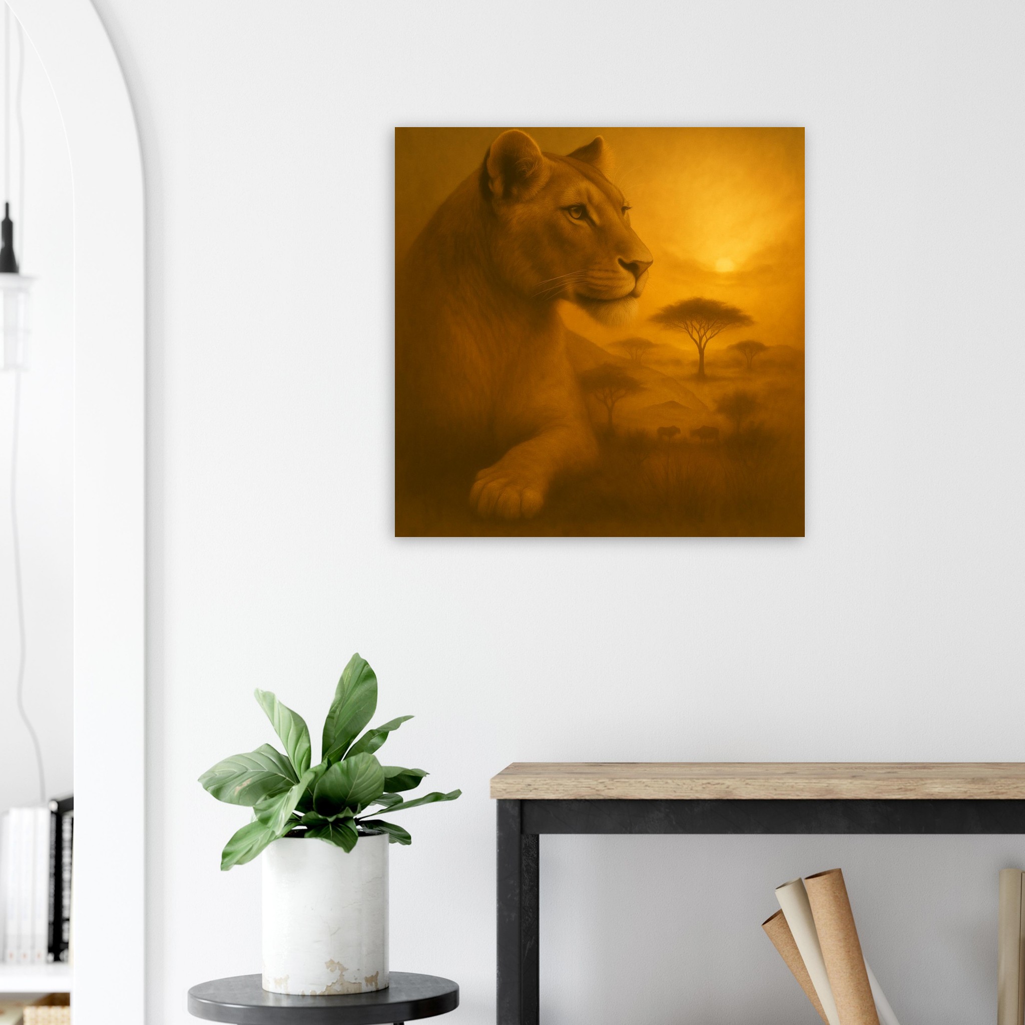 classic semi glossy paper poster, majestic lioness 46ef3ac8-bbe0-4090-8321-5812e27a08e9