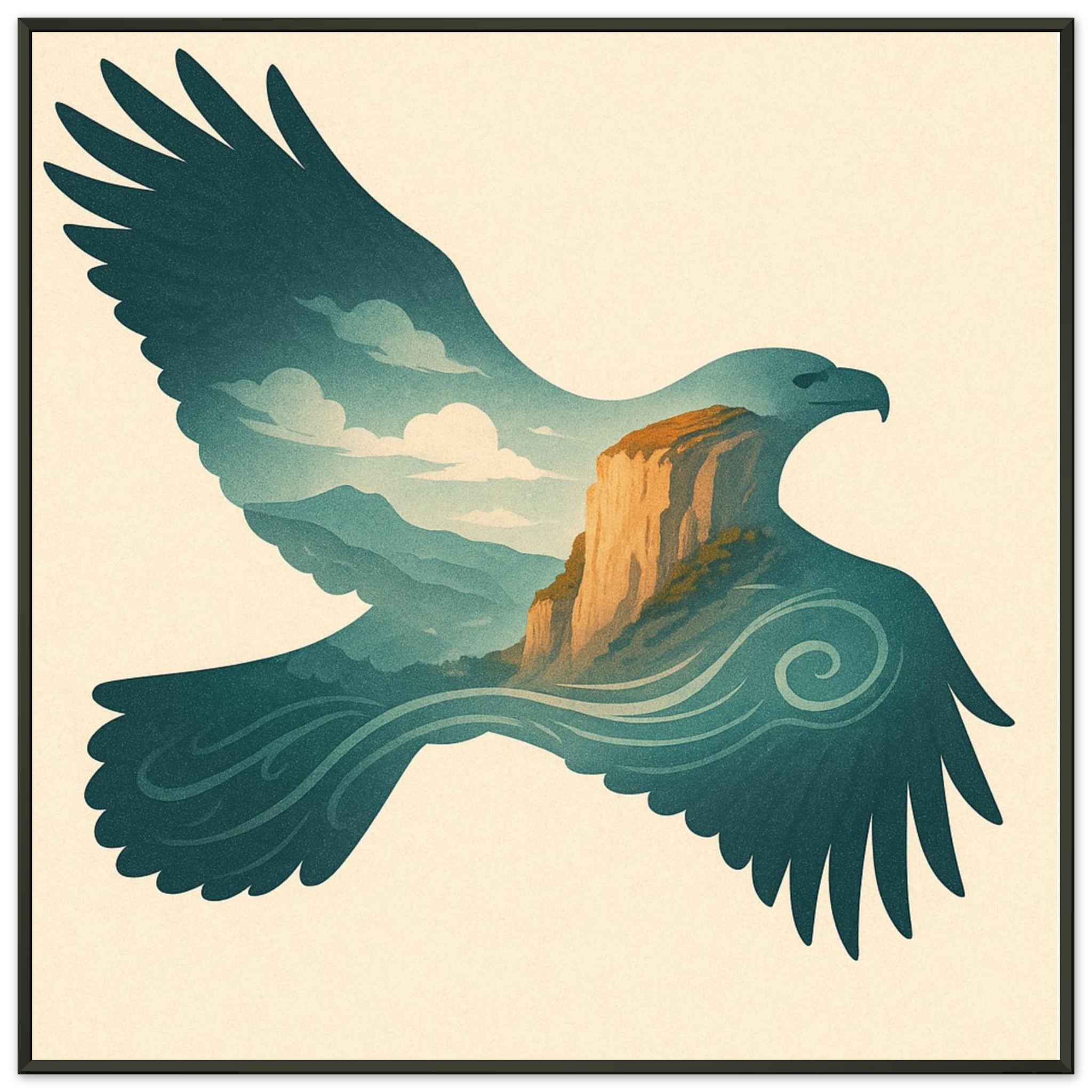 classic semi glossy paper metal framed poster, eagle 474762ed-bb44-467f-b414-65bfe680c145