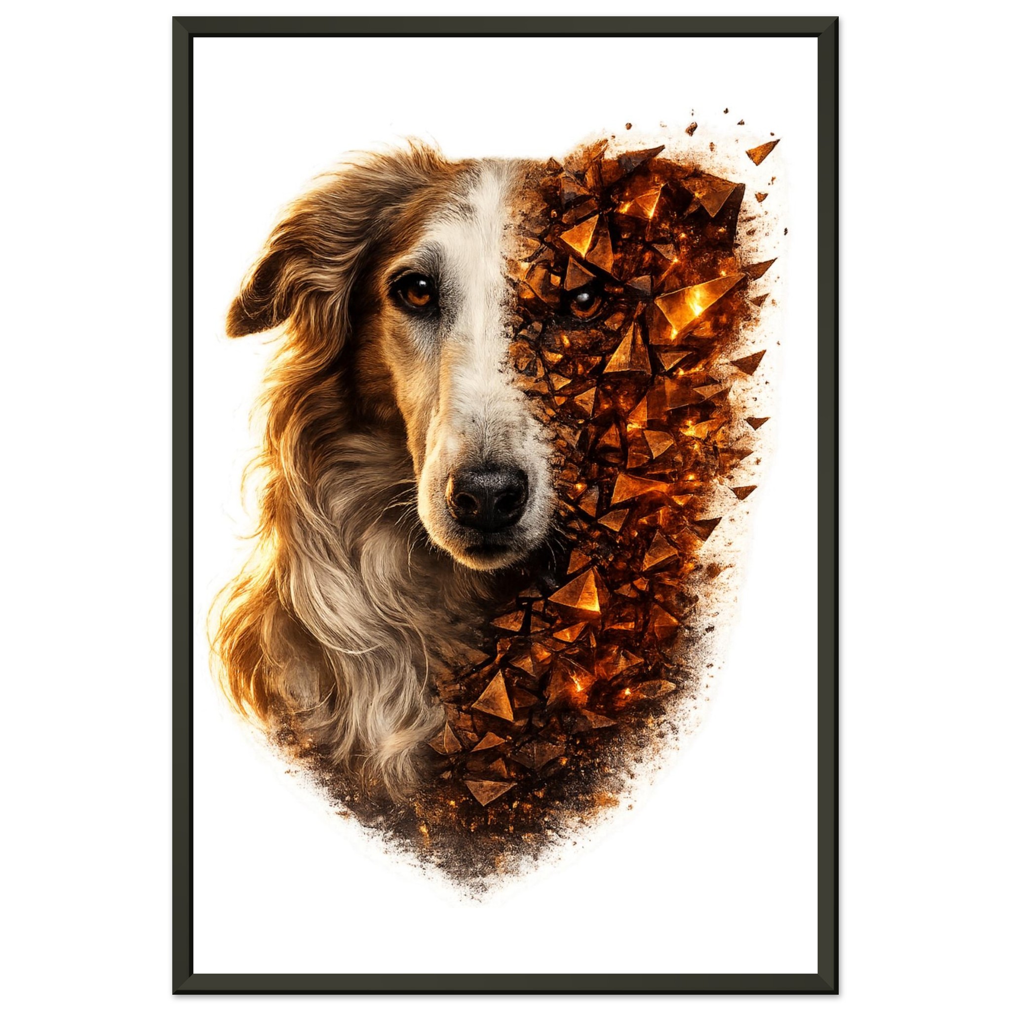 classic semi glossy paper metal framed poster borzoi 475cd114-6d2e-4f9f-899c-137228454293