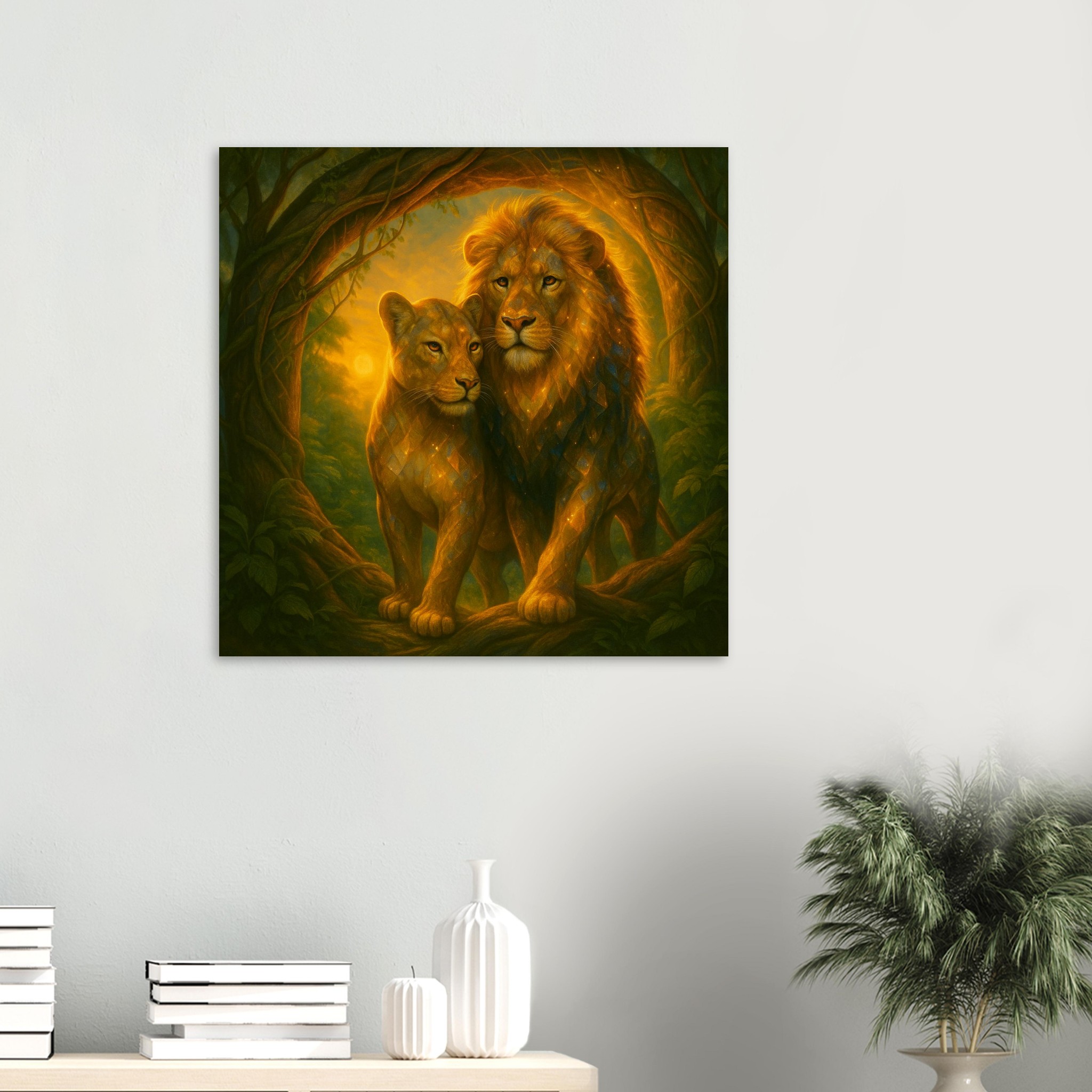 classic semi glossy paper poster, tiger pair 4a05945c-97a0-4a55-af37-02f319abb351