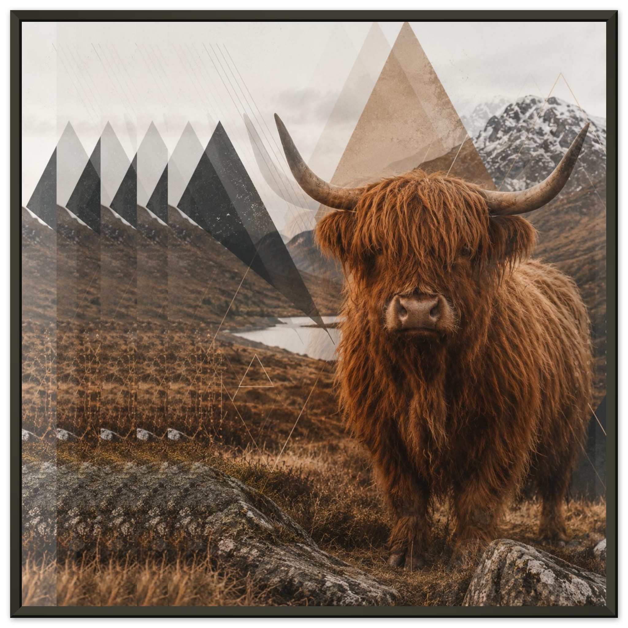 classic semi glossy paper metal framed poster highland cow 4b96fee6-8dfe-414d-ad62-e2a3b6606162