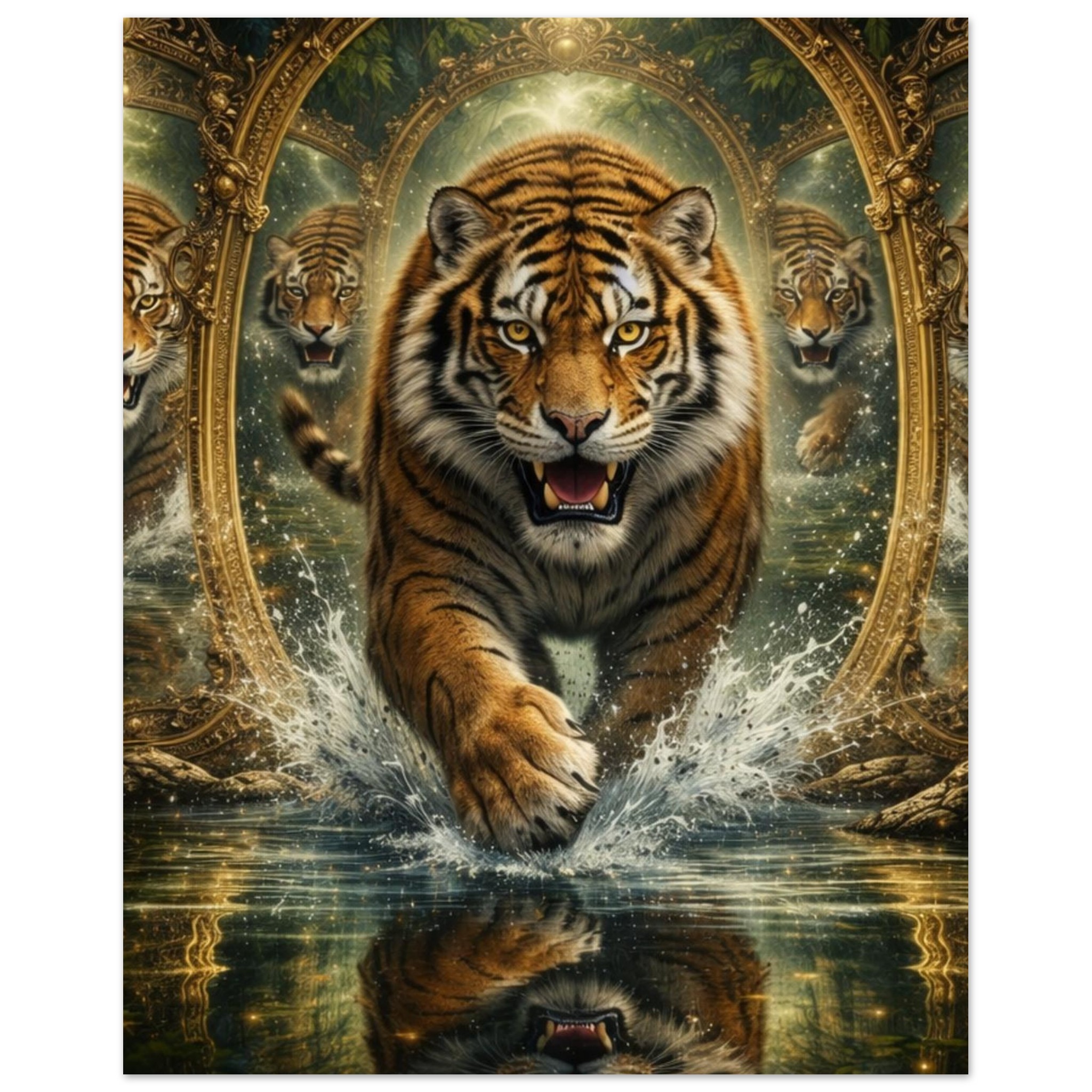 classic semi glossy paper poster tiger reflections 4bc0252c-769d-495d-8dad-6431abd3c67d