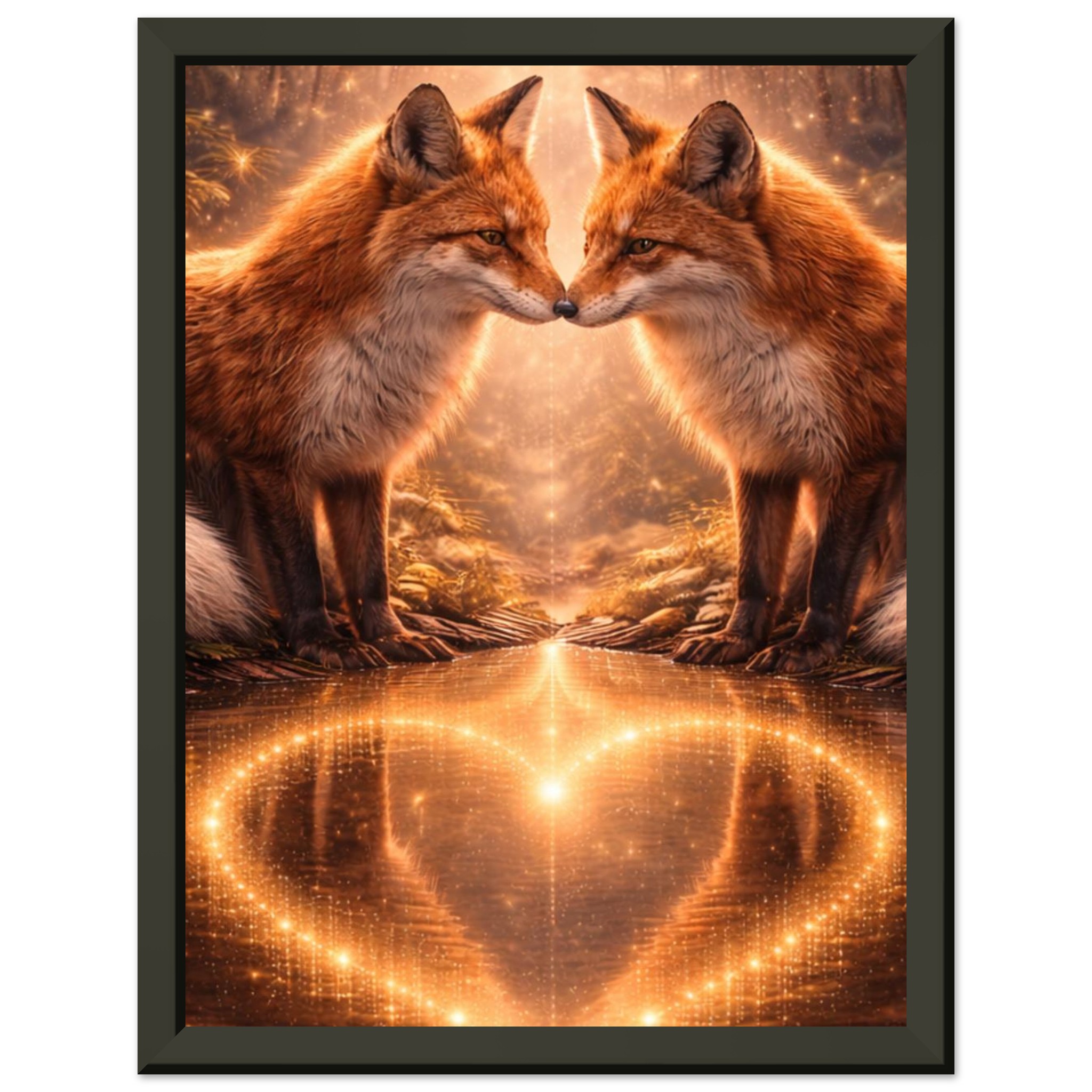 classic semi glossy paper metal framed poster fox pair 4c53ea74-0bed-4a3a-891d-647448bf92ec