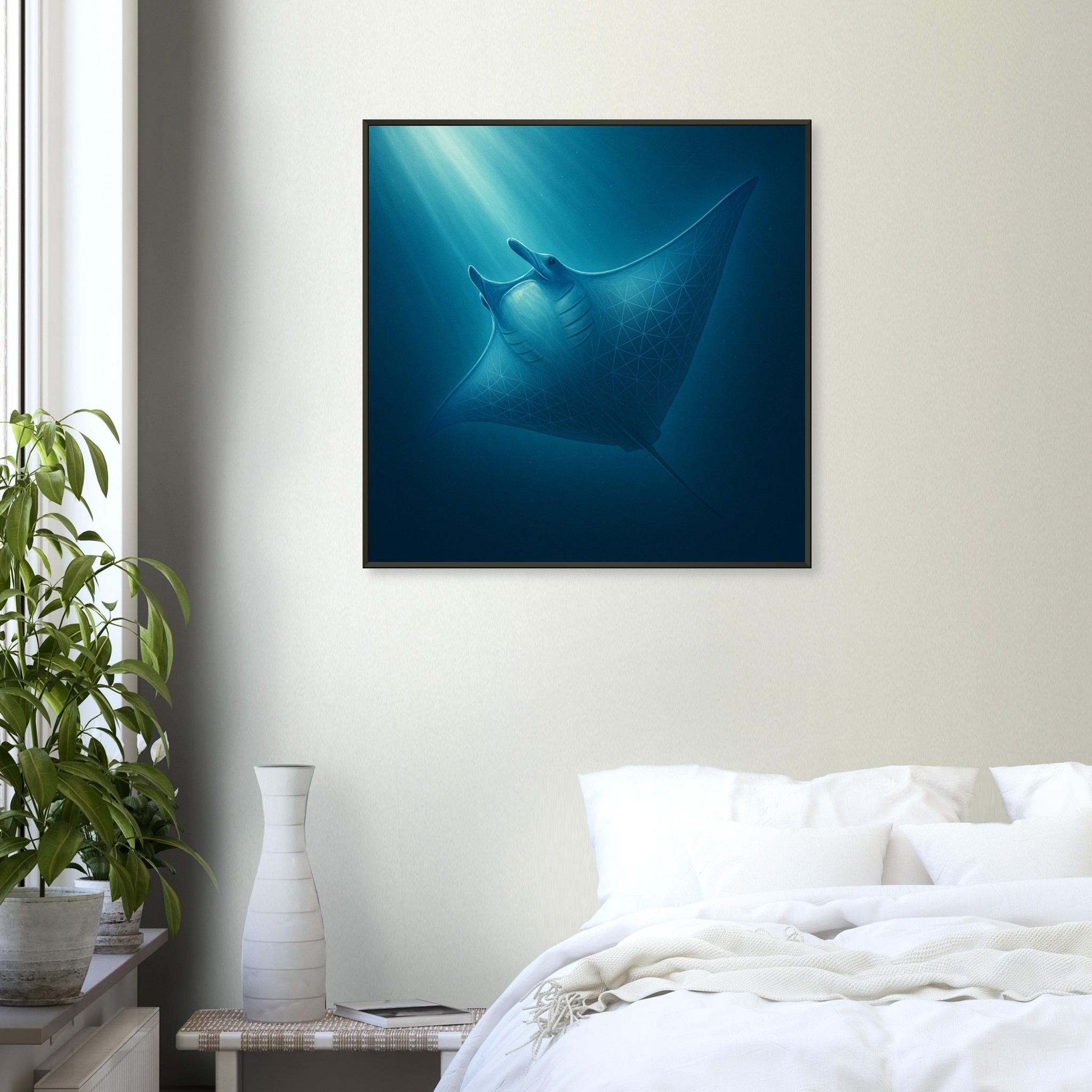 classic semi glossy paper metal framed poster manta ray 4d01ddc7-978c-4f3f-b13f-8e10abb576e9