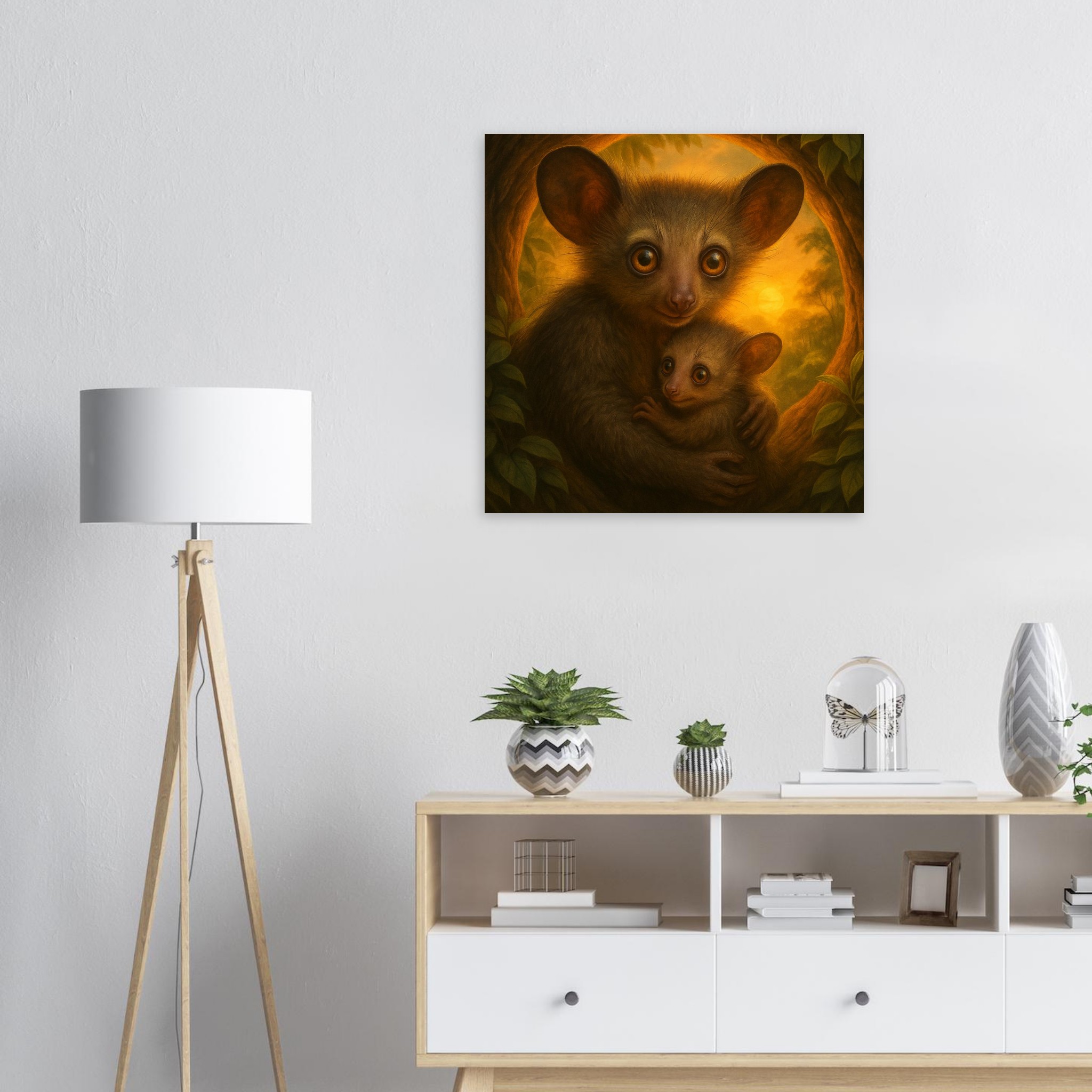 classic semi glossy paper poster aye aye mother and baby 4d93a52a-5d69-4227-a8c9-48cebe1fbcf1