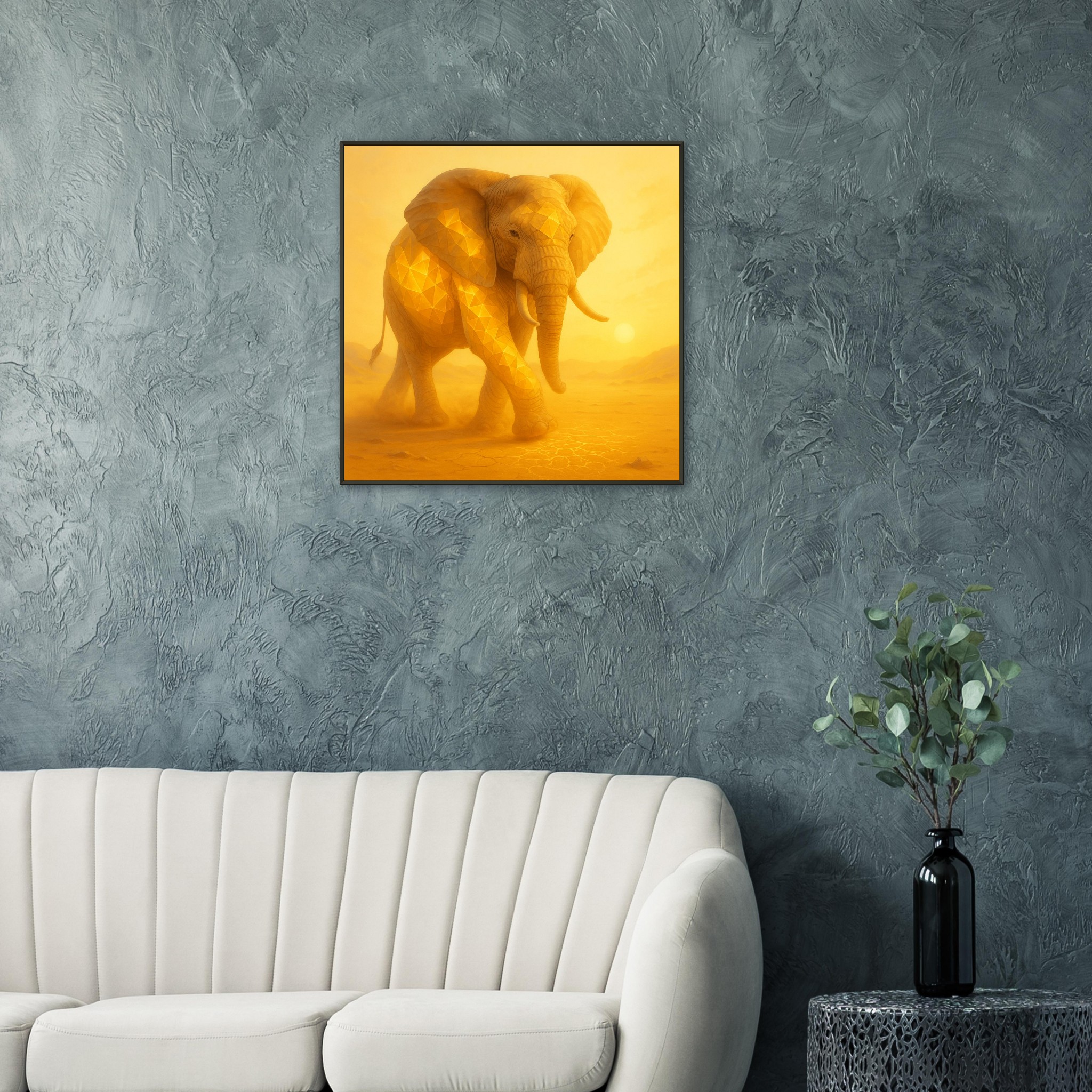 classic semi glossy paper metal framed poster african elephant 4e77a034-eded-43bd-abdf-4b9bd47bf1eb