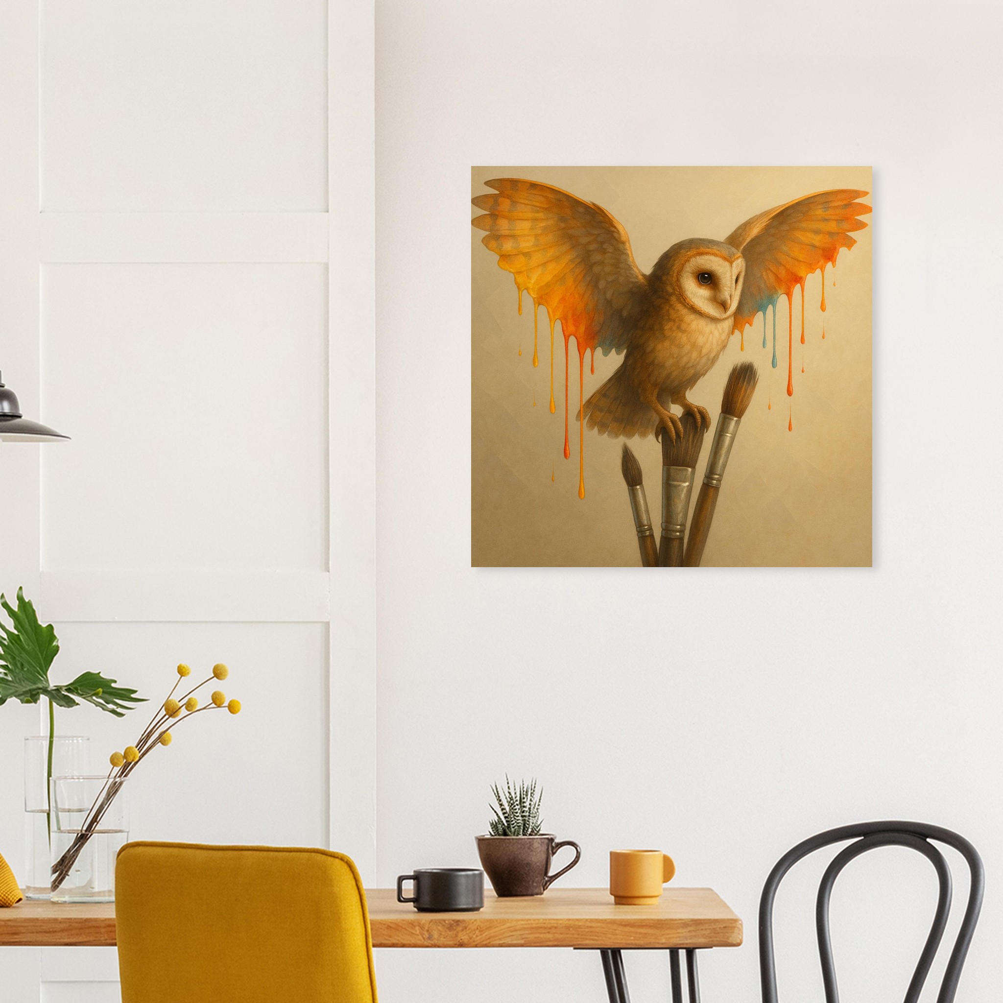 classic semi glossy paper poster, barn owl 4ee52329-0634-4a61-a637-f08e089c6880