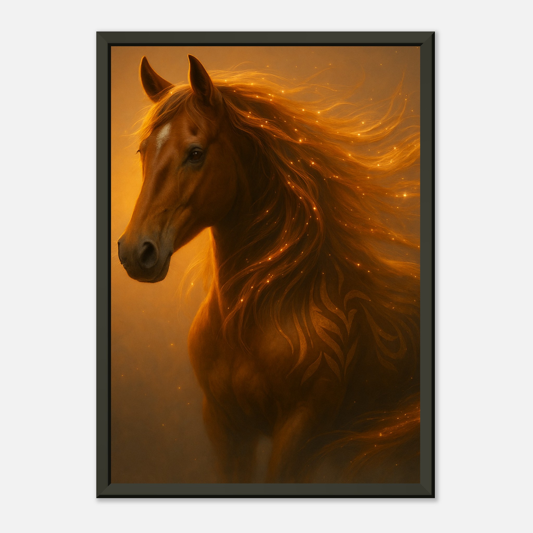 classic semi glossy paper metal framed poster golden horse 4efef494-35c3-476c-9d7a-bacb607ec995