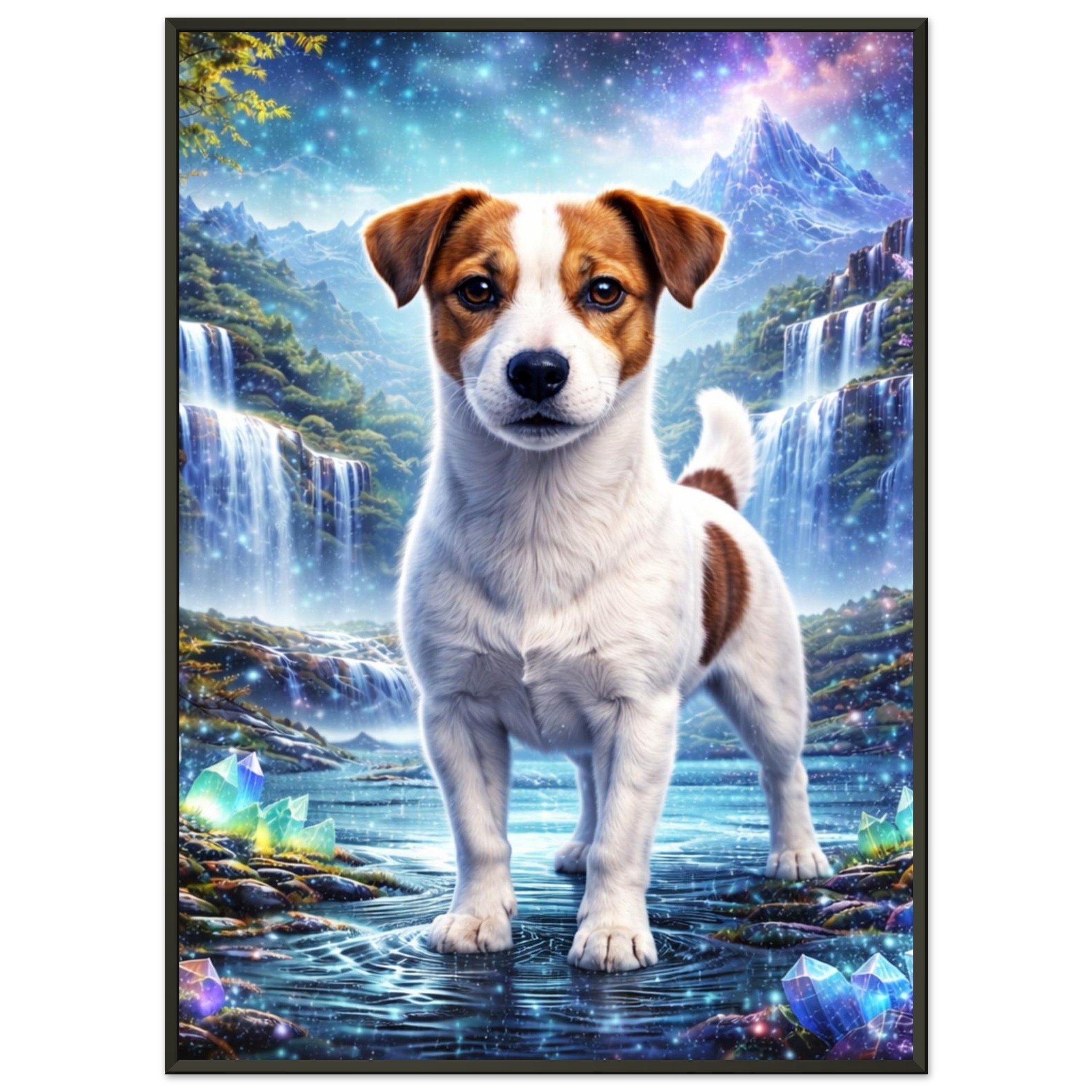 classic semi glossy paper metal framed poster jack russell 518a3c35-d946-4449-a486-54189d1b6176