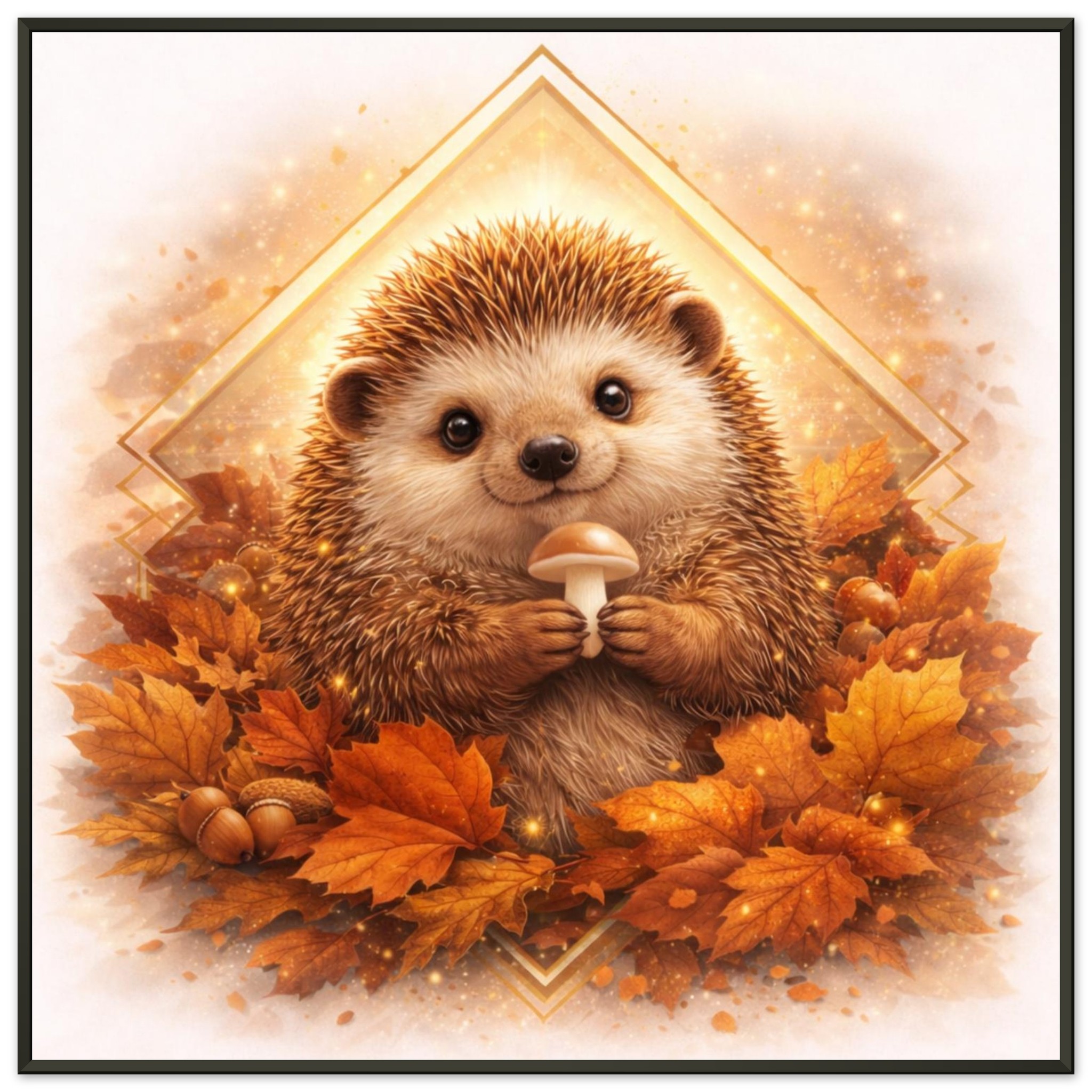 classic semi glossy paper metal framed poster, hedgehog 524dca6a-631b-444b-bd77-575e1bd73cbc