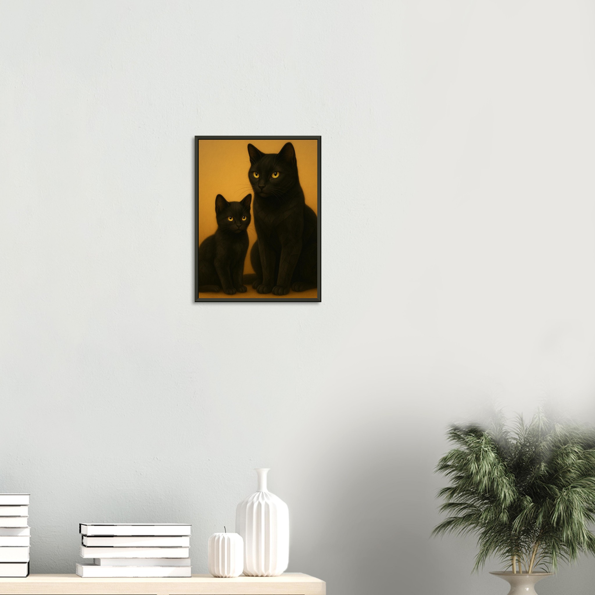 classic semi glossy paper metal framed poster mum and kitten 533281b7-91e0-4b1b-8c34-eefc1a69faab