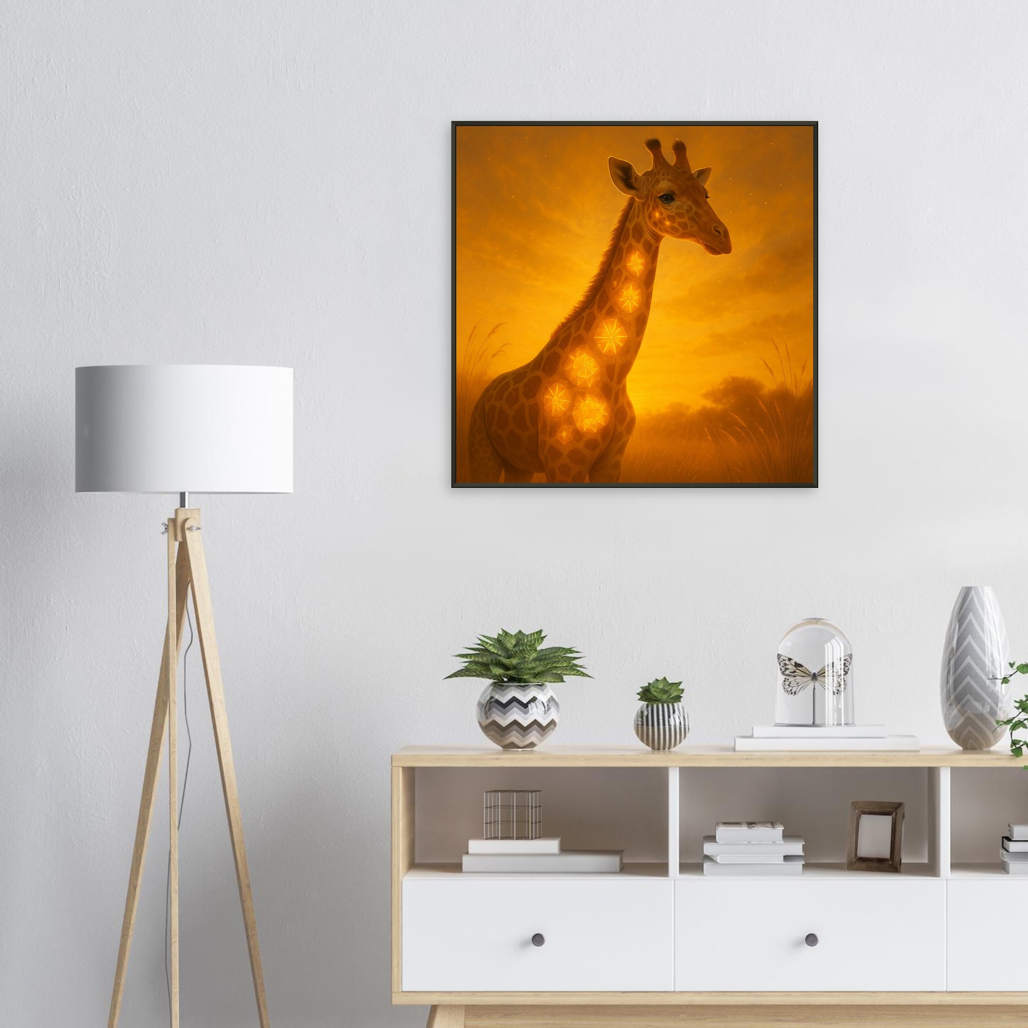 classic semi glossy paper metal framed poster giraffe 55bcbb61-be38-4b39-bfdc-8866314a686d