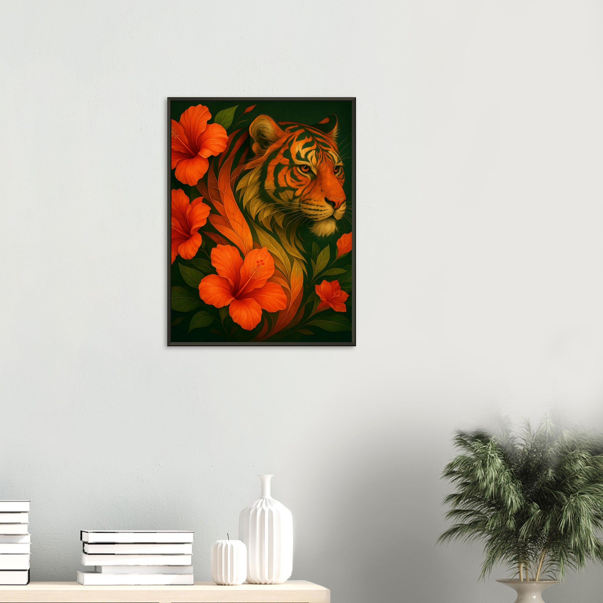 classic semi glossy paper metal framed poster, tiger 565c3152-0324-4b25-b85f-4884f5d72fd6