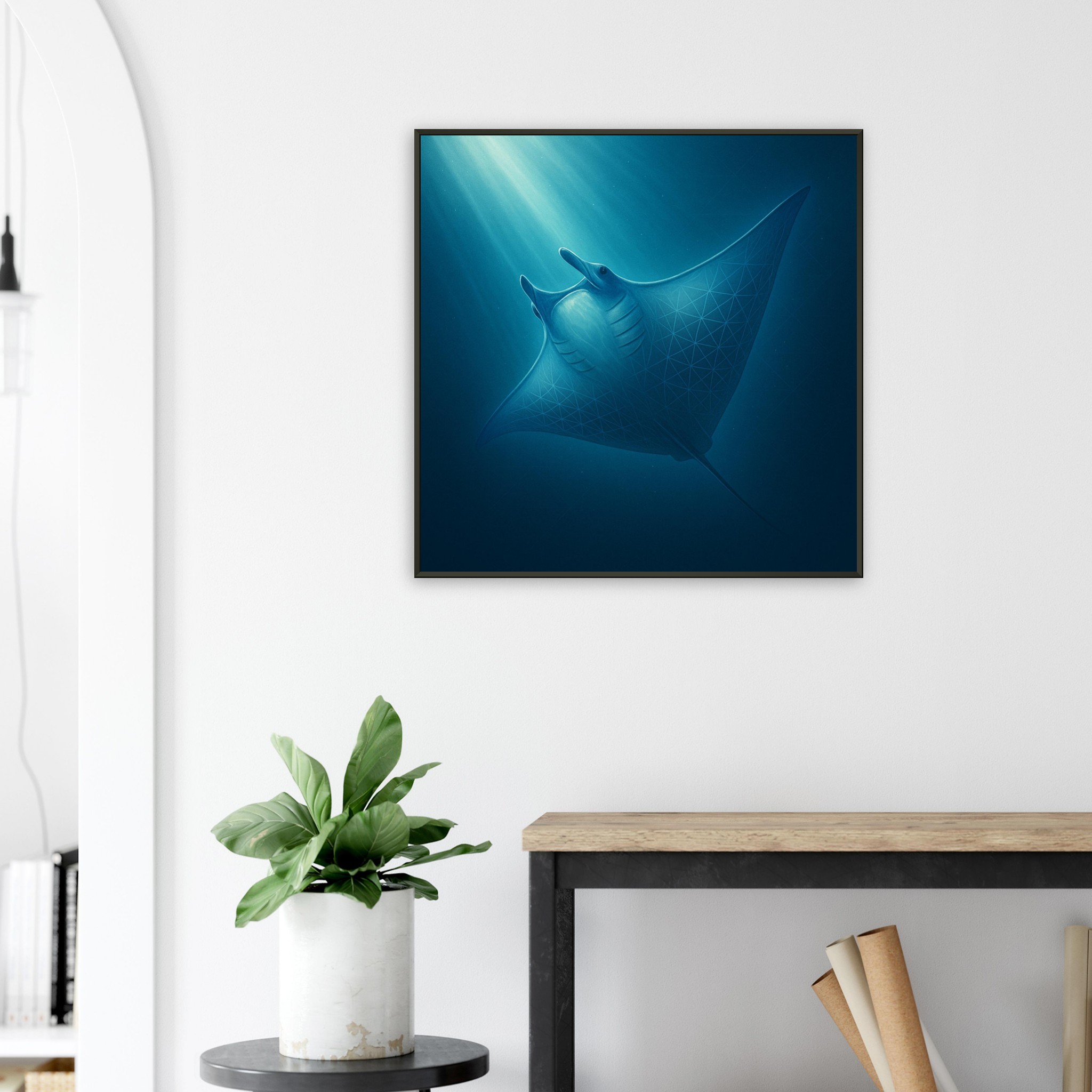 classic semi glossy paper metal framed poster manta ray 57c12a64-242a-4942-8c32-1863aade5393