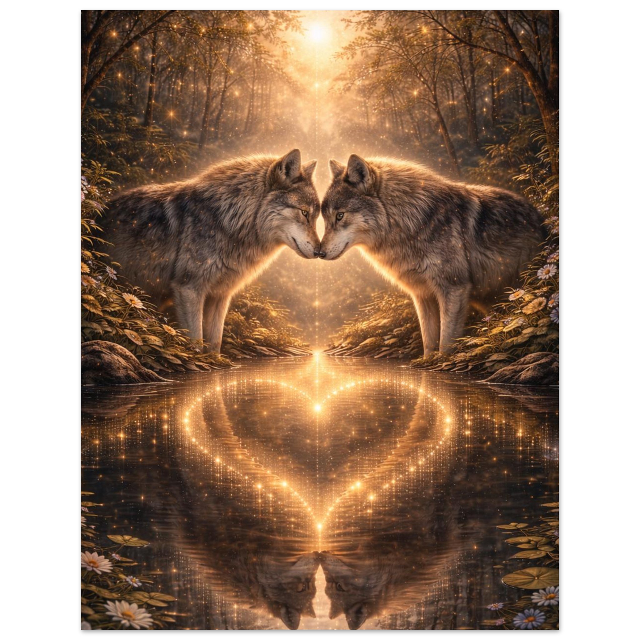 classic semi glossy paper poster, wolf couple 5936e3e5-5bca-4324-ba6a-7836cd7176c9