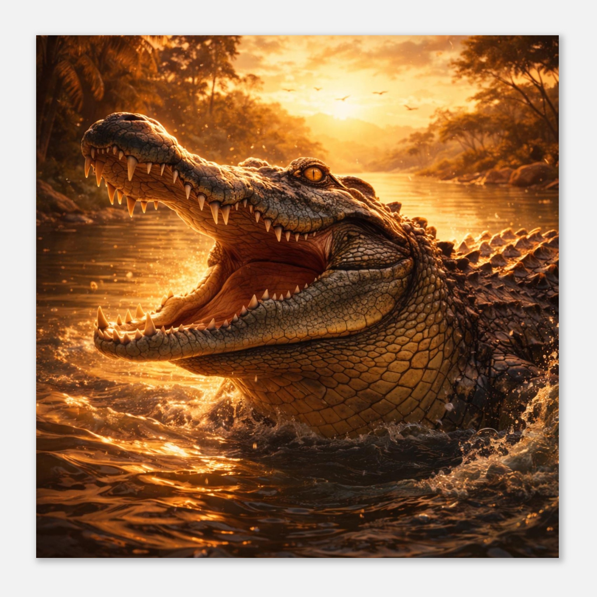 classic semi glossy paper poster crocodile 5a169482-a860-4a13-ad2f-edb5f11e0fc4