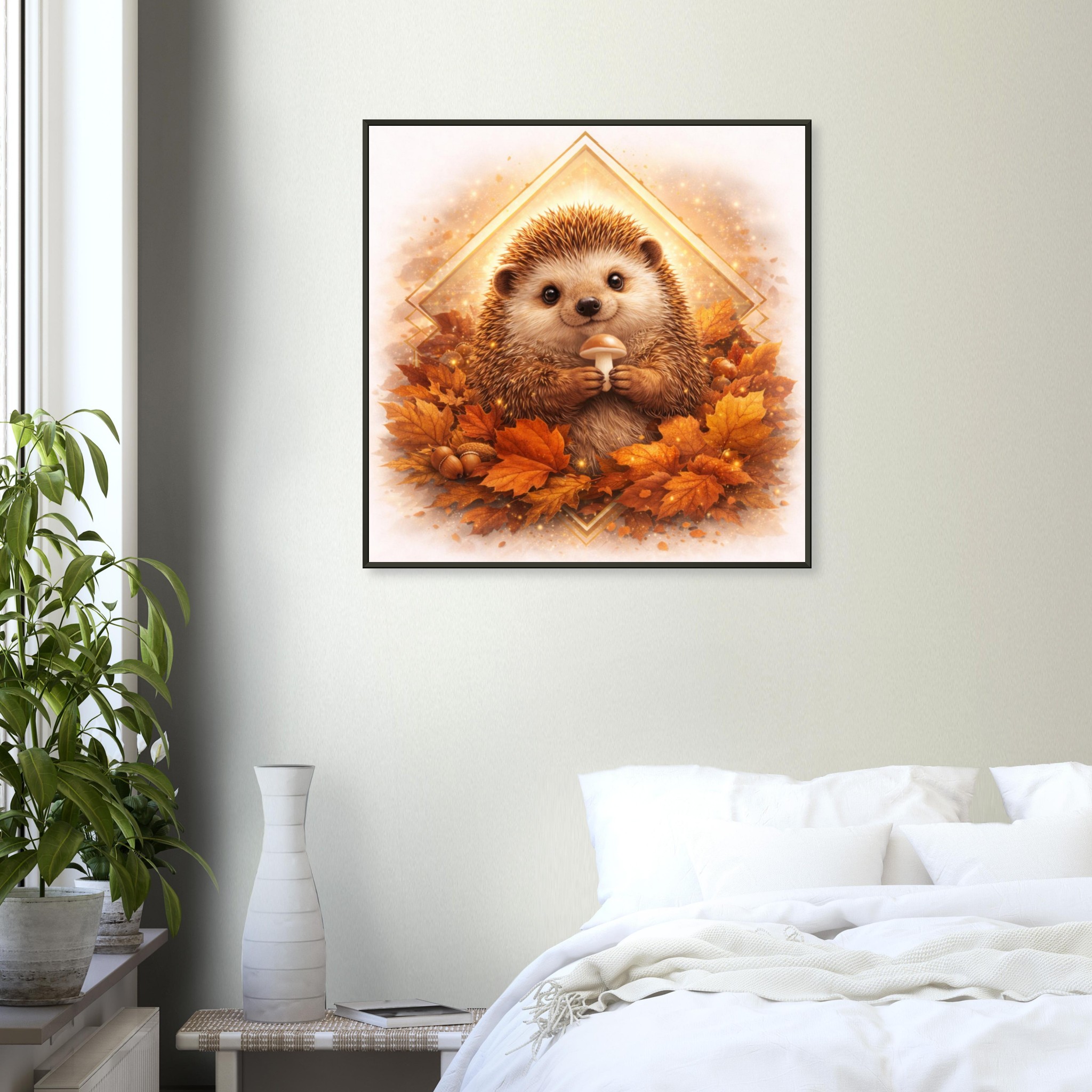 classic semi glossy paper metal framed poster, hedgehog 5a8feac8-3d6d-4324-80f7-cea90d54e673