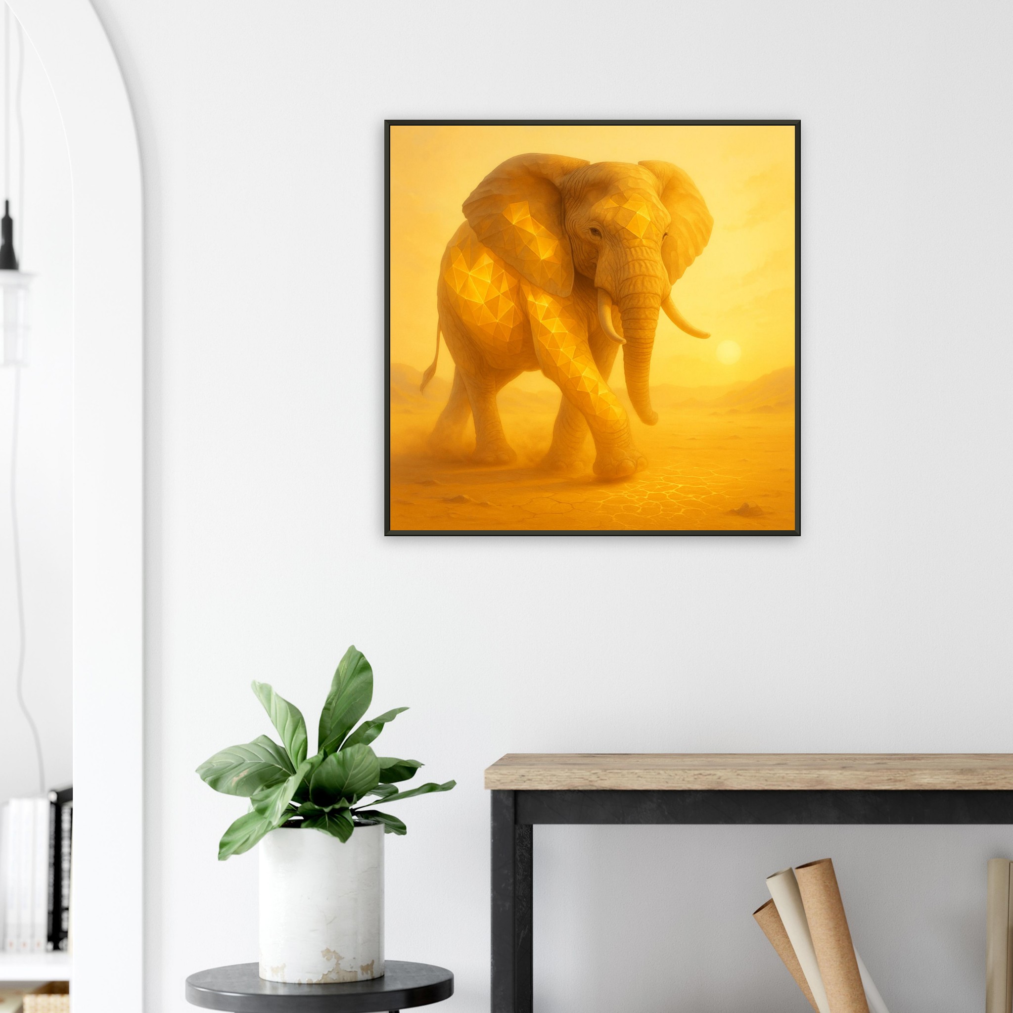 classic semi glossy paper metal framed poster african elephant 5ad28651-f26a-49a8-9778-1e484828a450