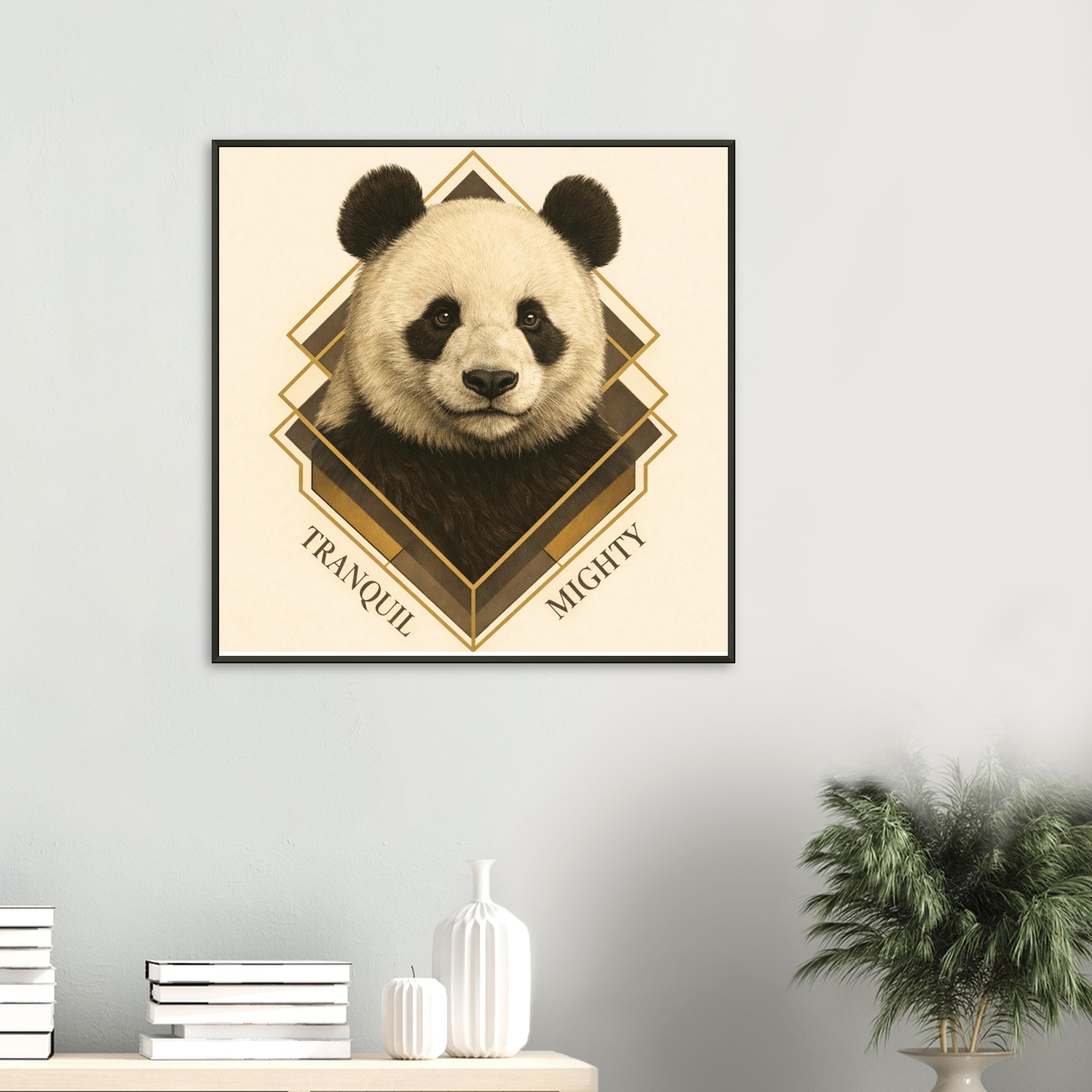 classic semi glossy paper metal framed poster panda wall art 5b221313-b577-4414-b835-bb87c4de0bd5