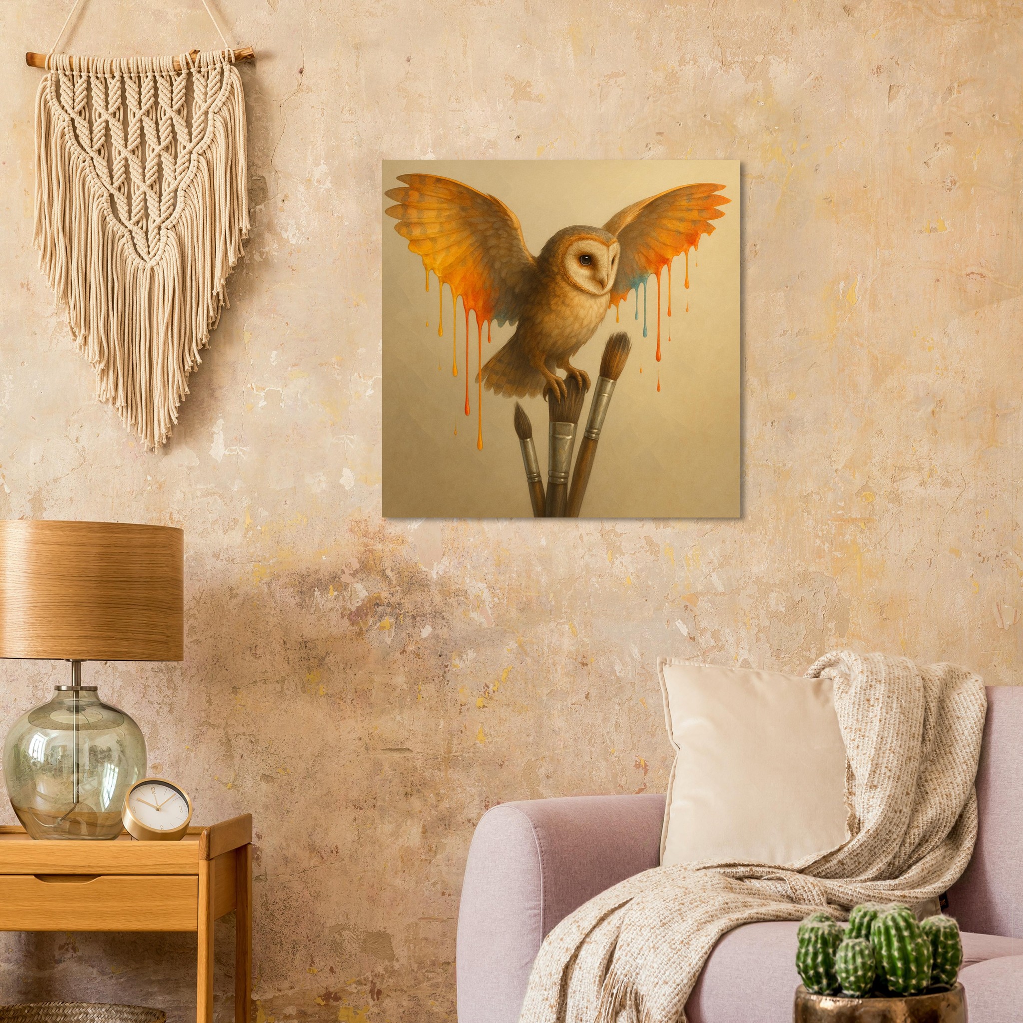 classic semi glossy paper poster, barn owl 5b5b9a6f-2acf-4d2a-bbeb-d0574104e6f7