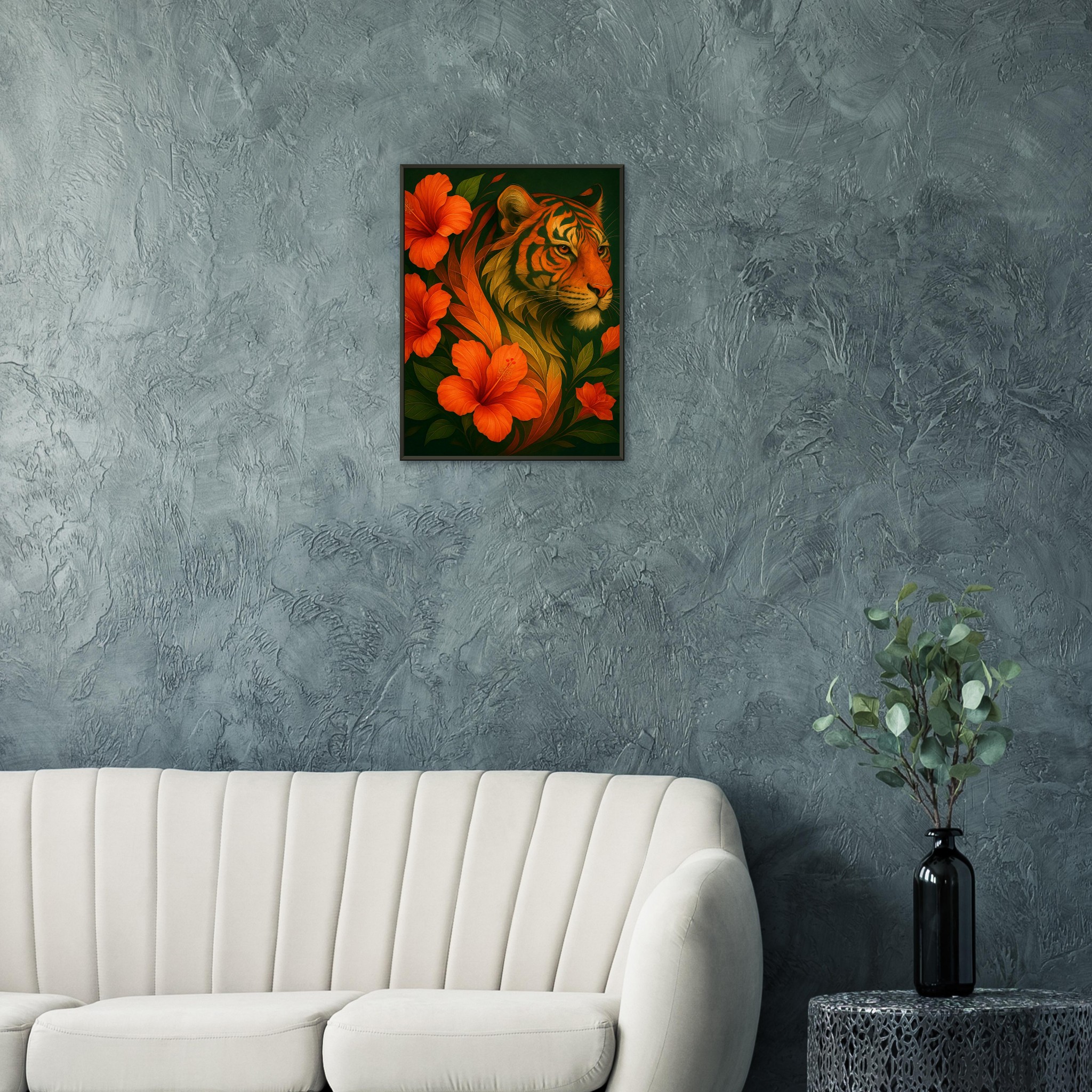 classic semi glossy paper metal framed poster, tiger 5cdea049-1209-434b-b0a7-b72dc974204a