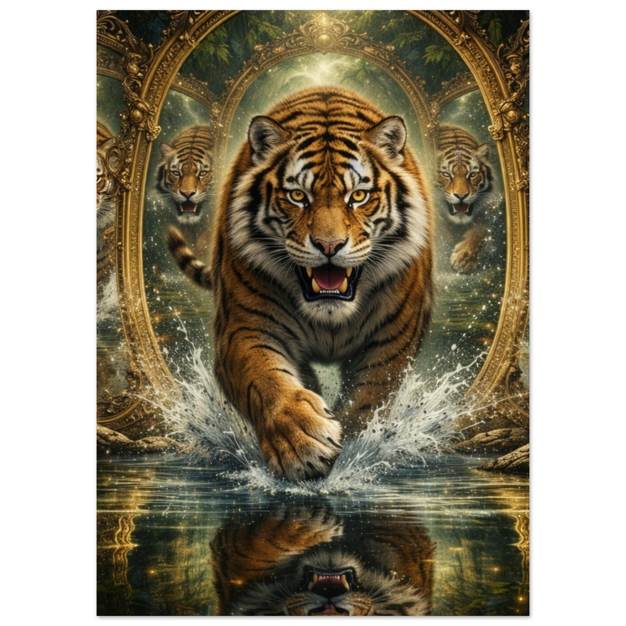 classic semi glossy paper poster tiger reflections 5d5234e1-88c2-4510-afbc-807cff3aa4aa