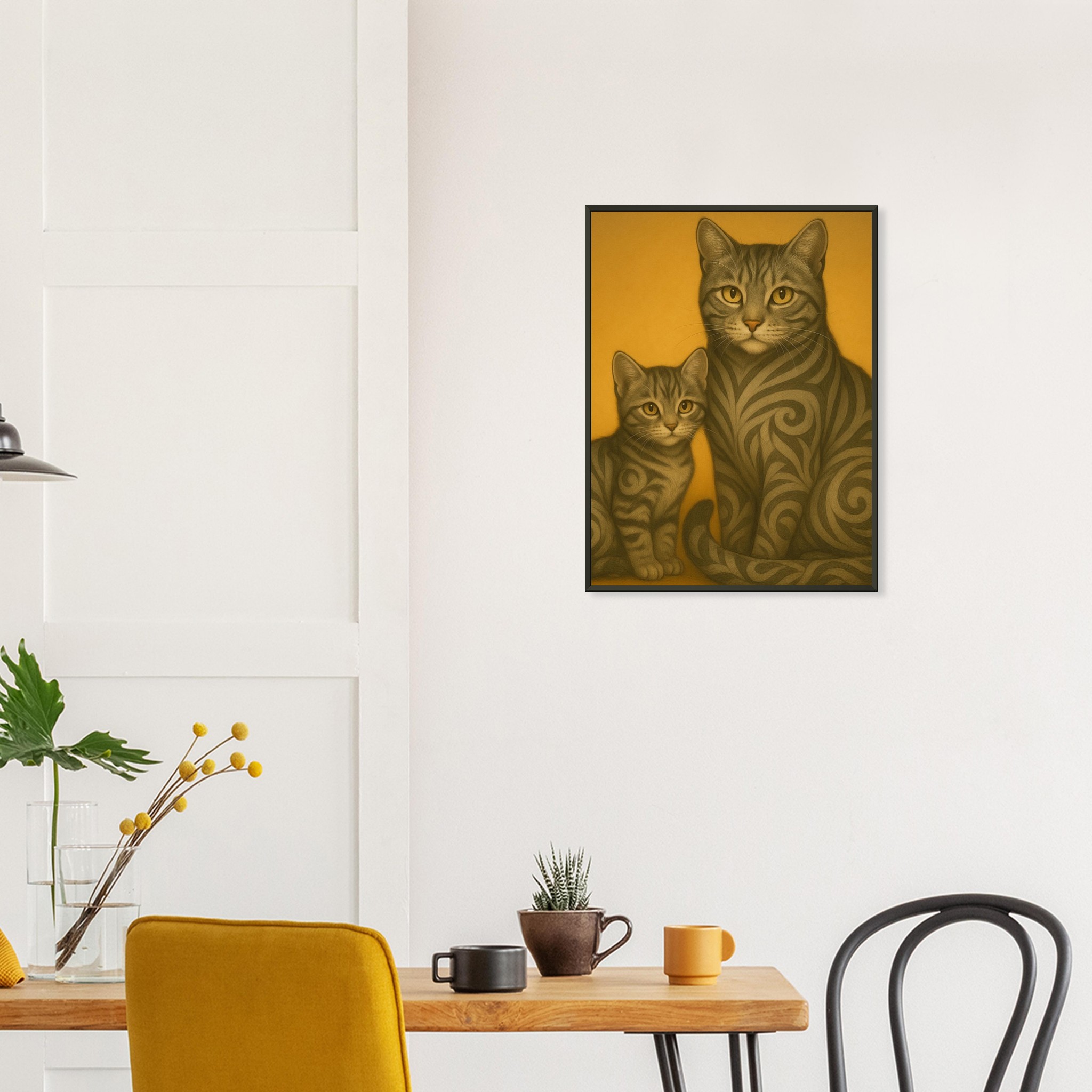 classic semi glossy paper metal framed poster tabby cats 5df9beea-b254-47b6-82e5-db68991bdc4a