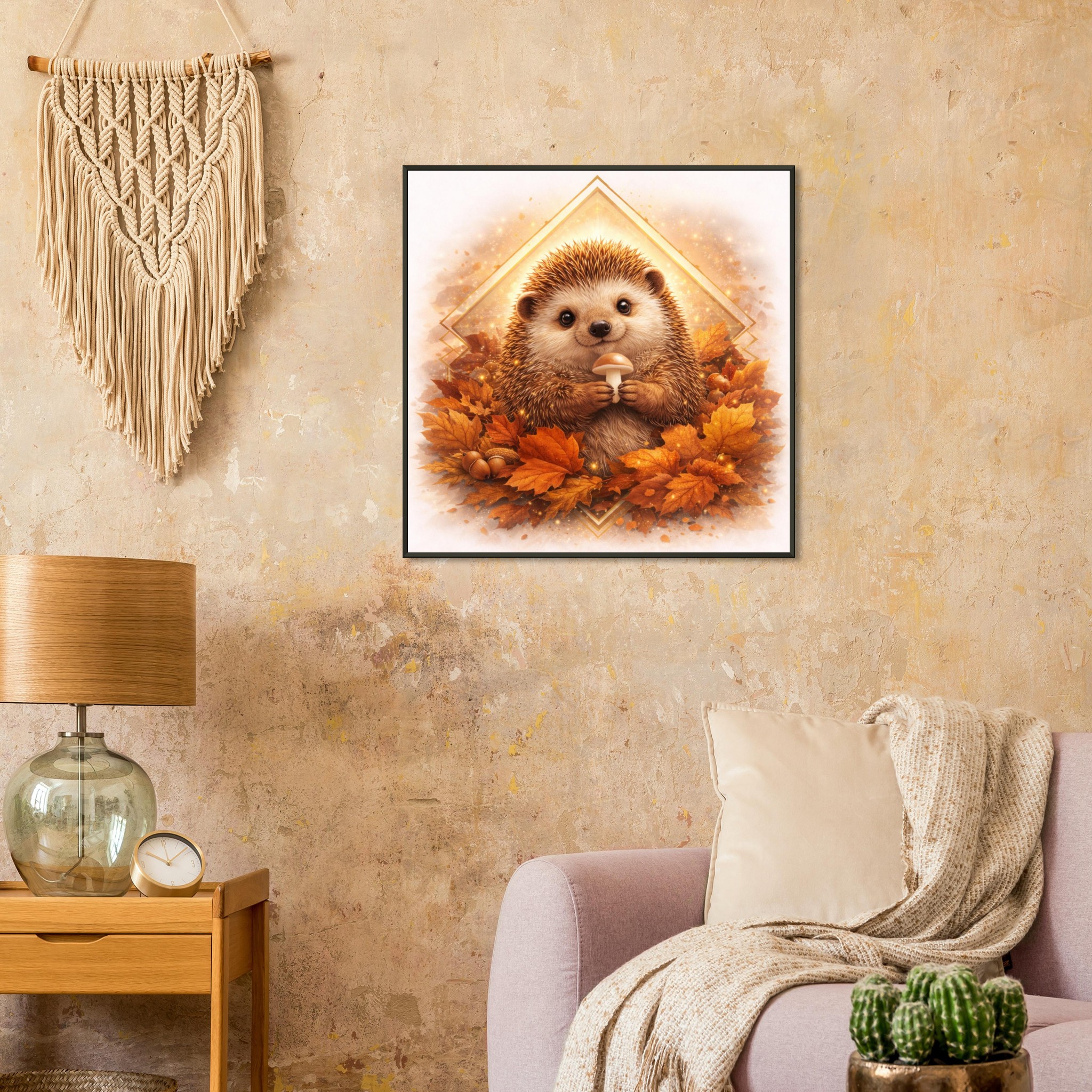 classic semi glossy paper metal framed poster, hedgehog 5f02fcd5-3724-4e09-bdce-906882cf6b3e