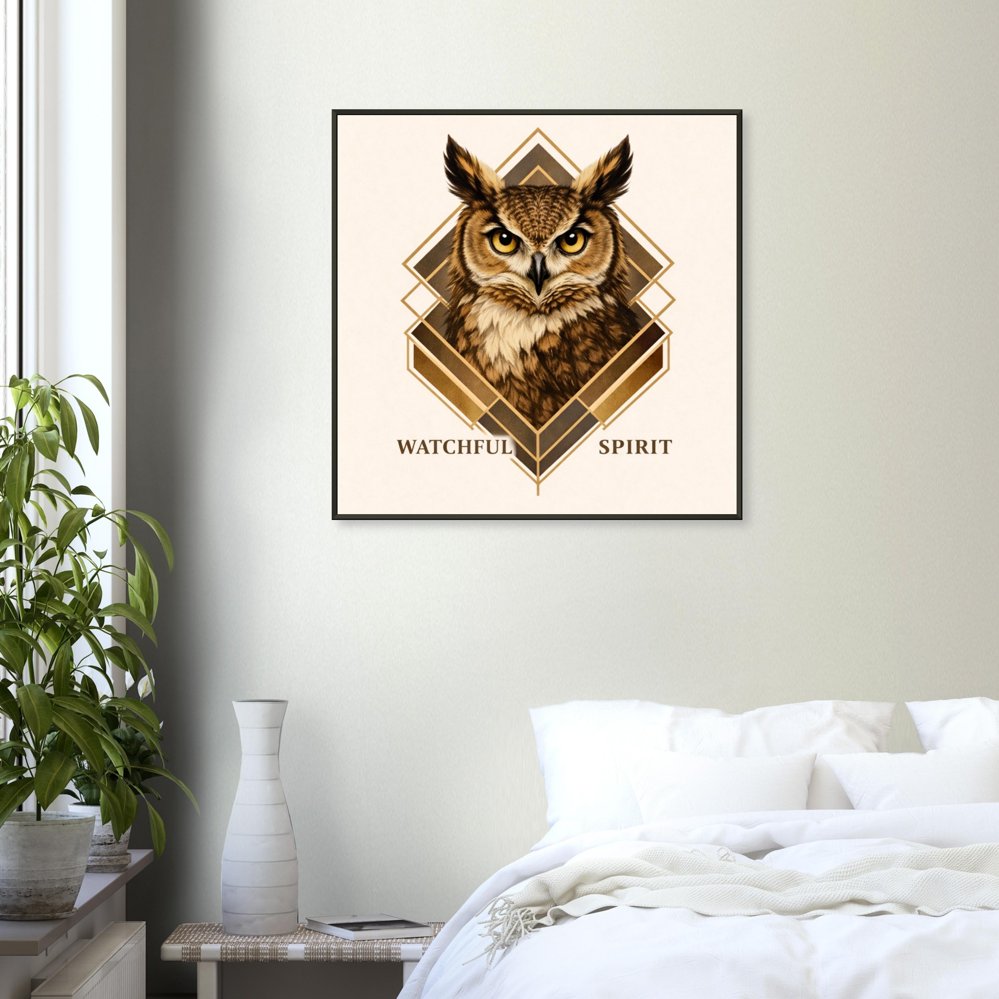 classic semi glossy paper metal framed poster owl wall art 5f2bafac-5793-4c26-bc81-dd452cca3e53