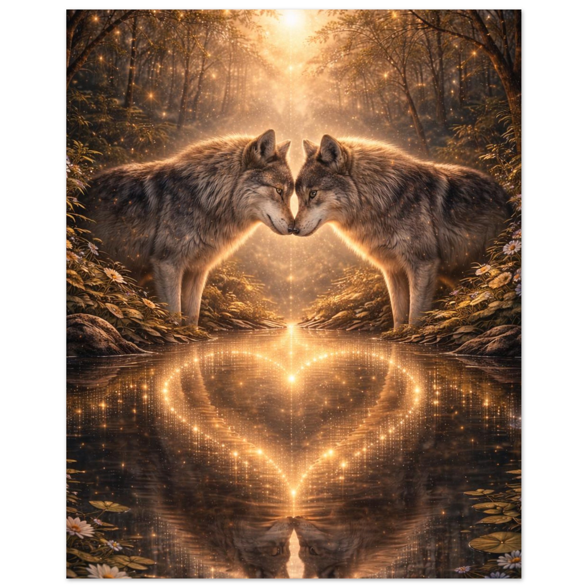 classic semi glossy paper poster, wolf couple 5f9b037b-cb4e-485b-9989-cf22d6449529