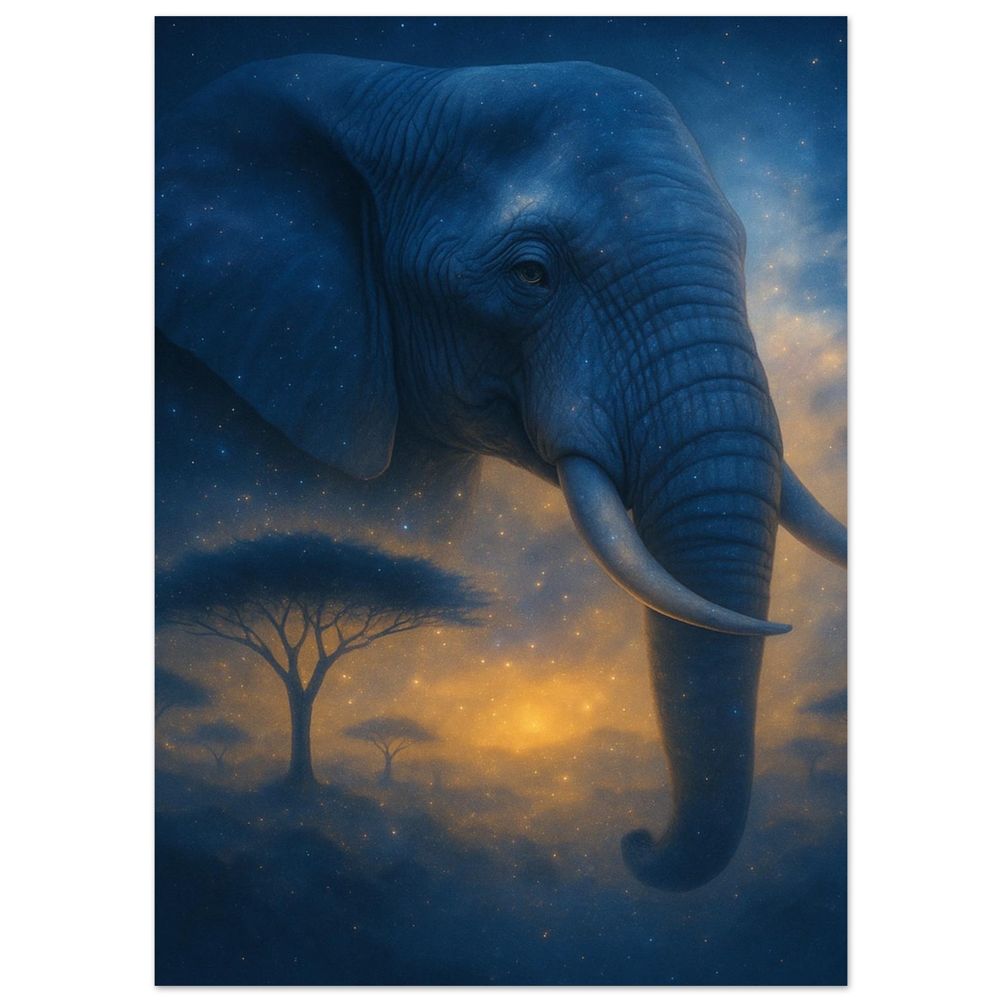 classic semi glossy paper poster, majestic elephant 604cfa05-754e-49c8-91a8-a100dd2a3e5d