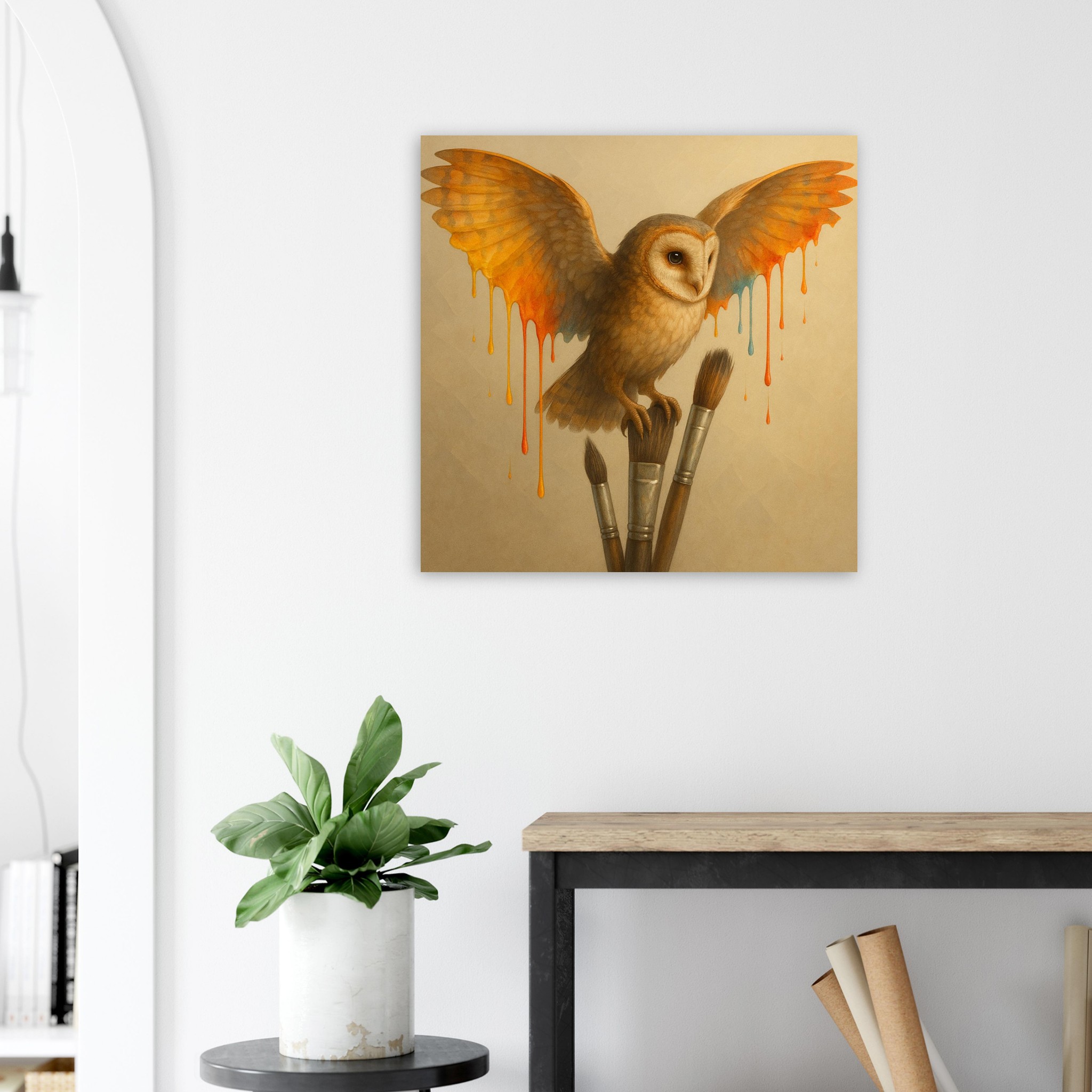 classic semi glossy paper poster, barn owl 60e4e67d-4470-4a0a-88d3-9bad544c287e