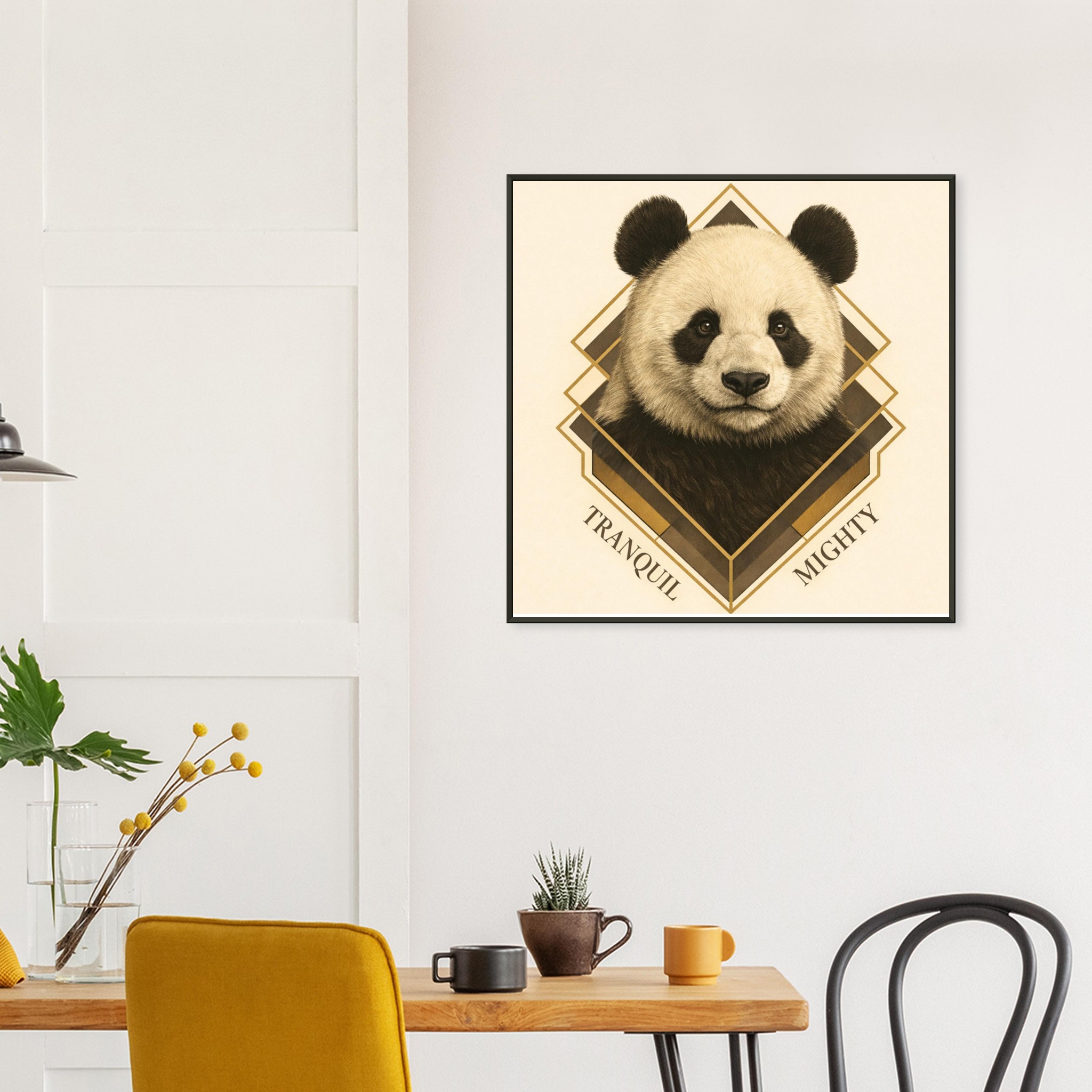 classic semi glossy paper metal framed poster panda wall art 61b0dcef-5c21-46f2-91af-14feabc345c1
