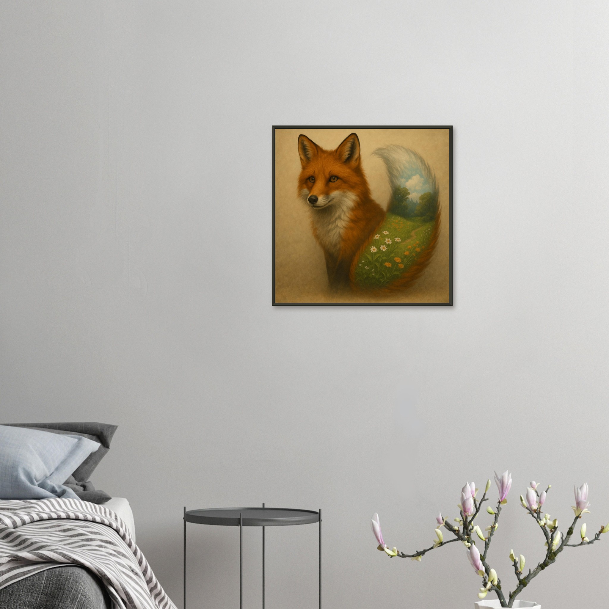 classic semi glossy paper metal framed poster botanical fox 6208b06b-b45e-43f7-a2a8-216bfc007d9d