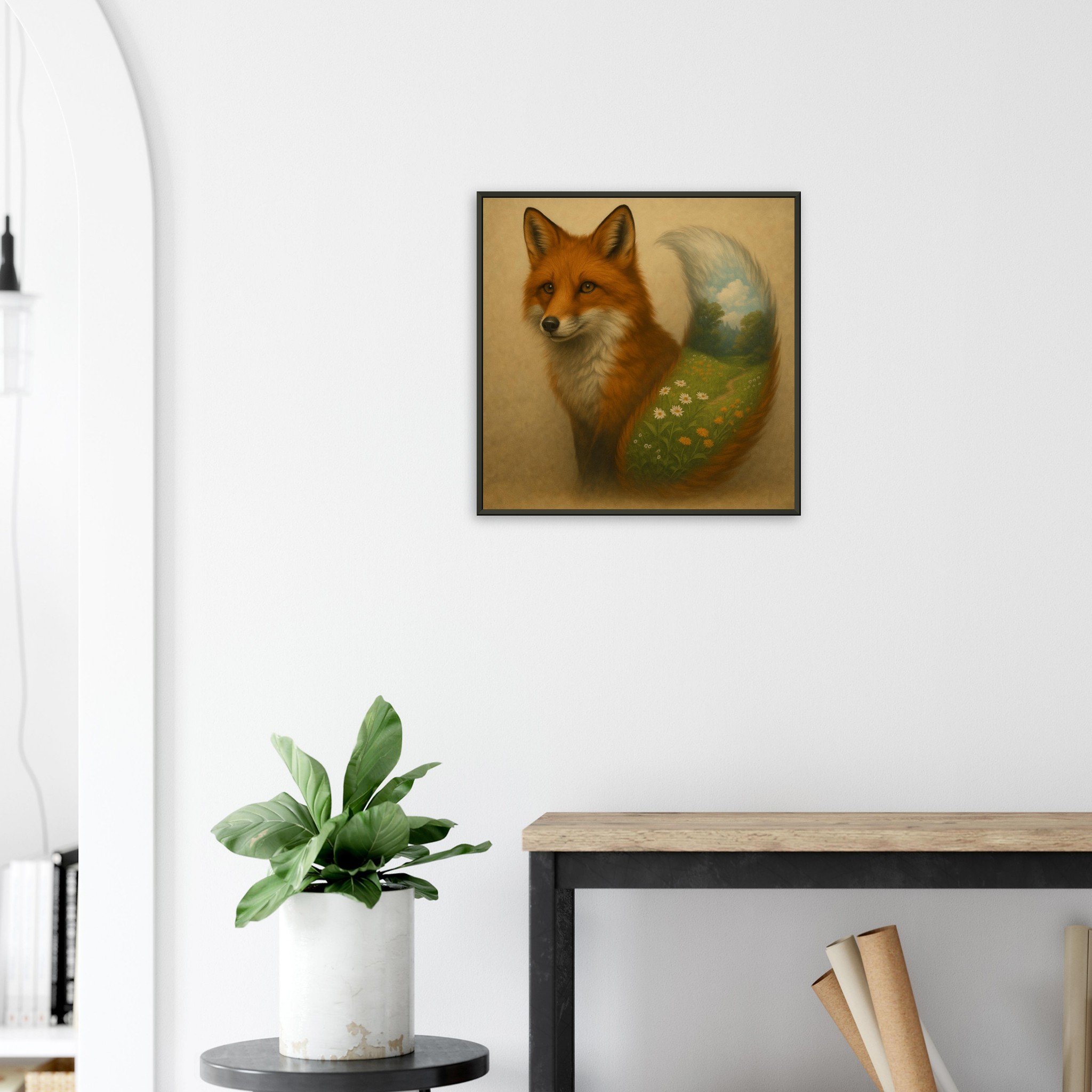 classic semi glossy paper metal framed poster botanical fox 628316d5-1086-48bb-ac42-692940a5ebd7