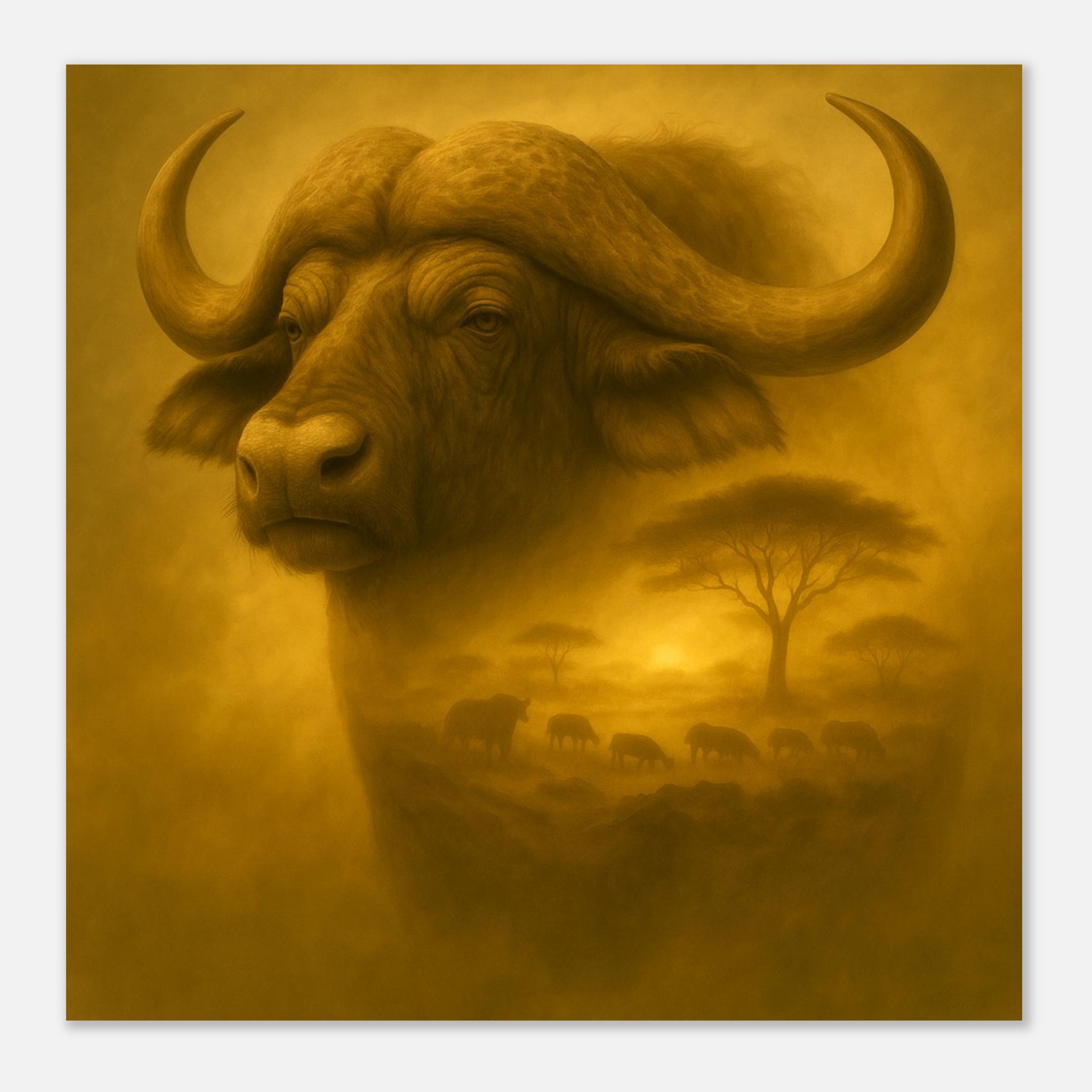 classic semi glossy paper poster african buffalo 6317f503-389c-487e-a983-5cd5eda21bd3