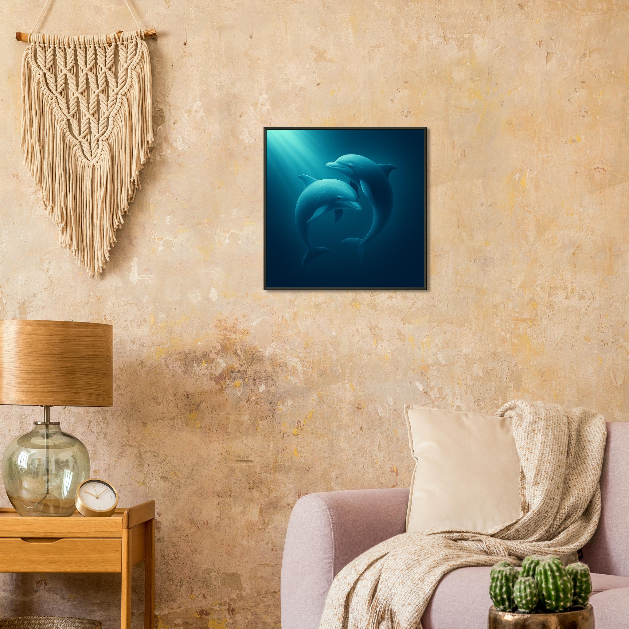 classic semi glossy paper metal framed poster dolphins 652cebfc-4855-492b-83c0-77db4d14c852