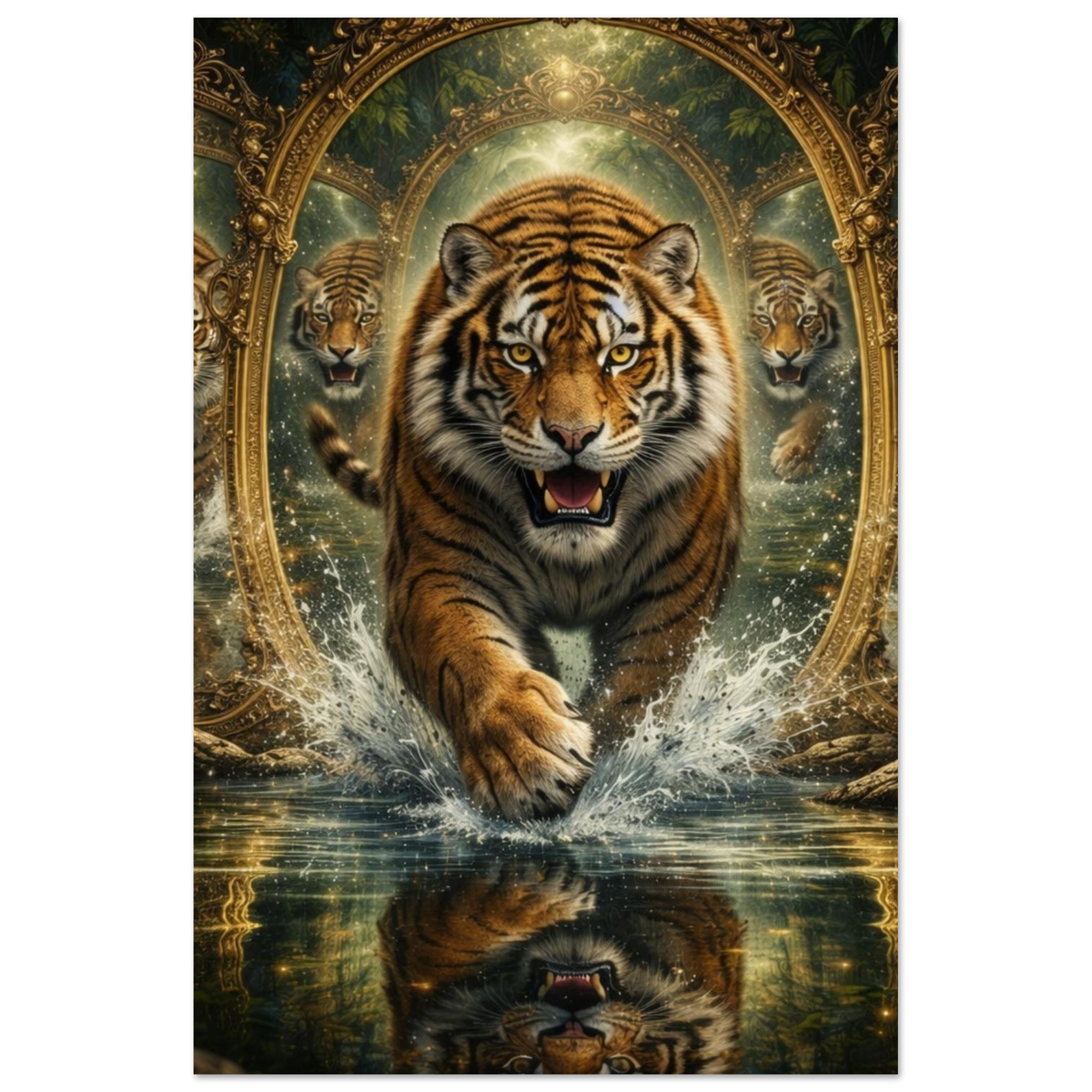 classic semi glossy paper poster tiger reflections 653fb678-a37b-4dbc-9ef7-685de20b0a11