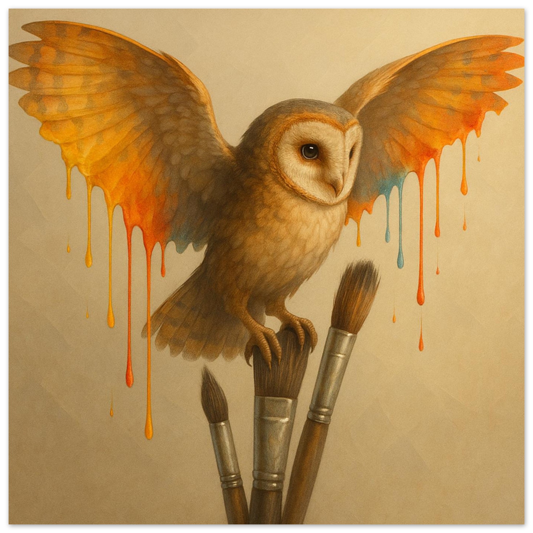 classic semi glossy paper poster, barn owl 67559969-af14-4dfb-a933-61e642e16890