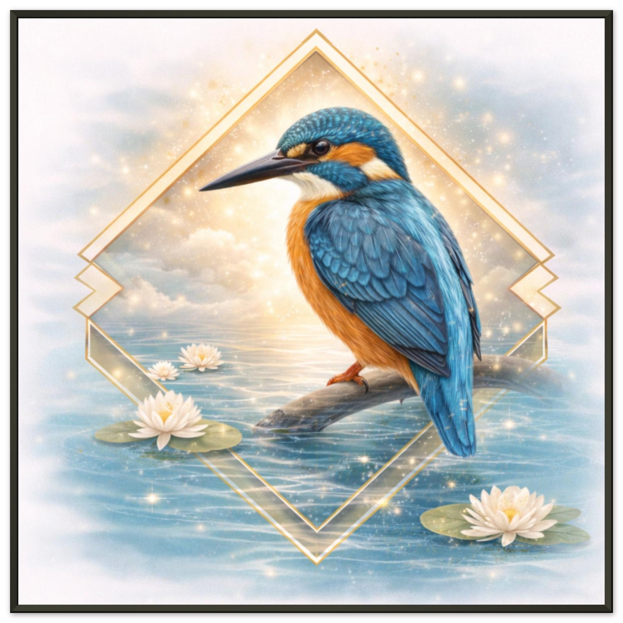 classic semi glossy paper metal framed poster, kingfisher 6a4dd9f3-7db2-4b42-93fe-70b6803efe29