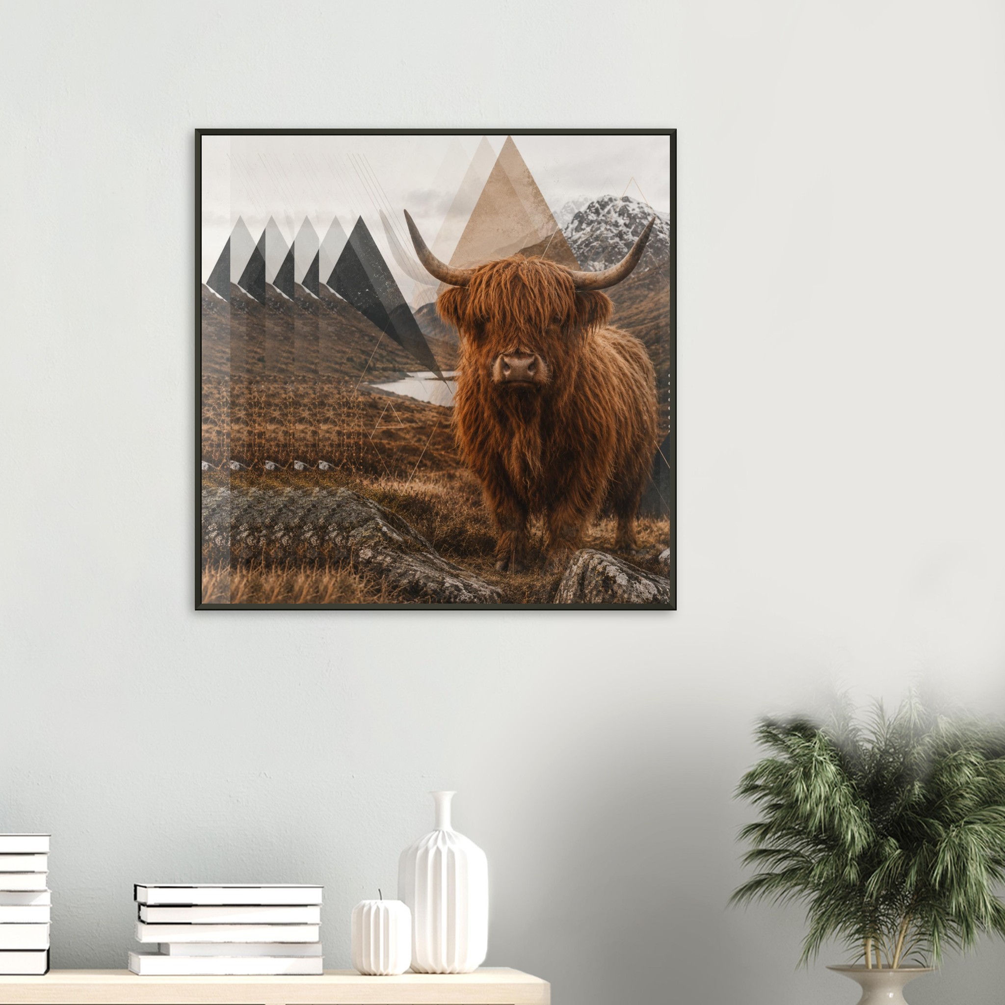 classic semi glossy paper metal framed poster highland cow 6b39ebc5-1a32-4b00-85c9-b78ba11307c8