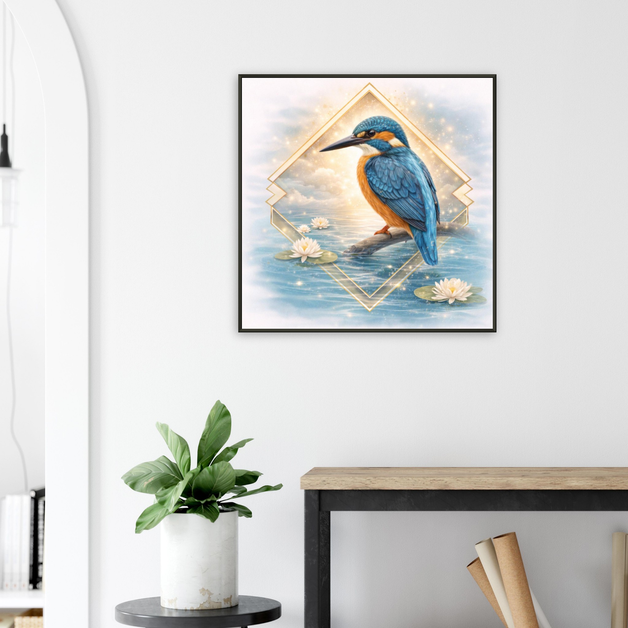 classic semi glossy paper metal framed poster, kingfisher 6bc2ee7a-3d1b-4b57-b813-02d5102a5e2c