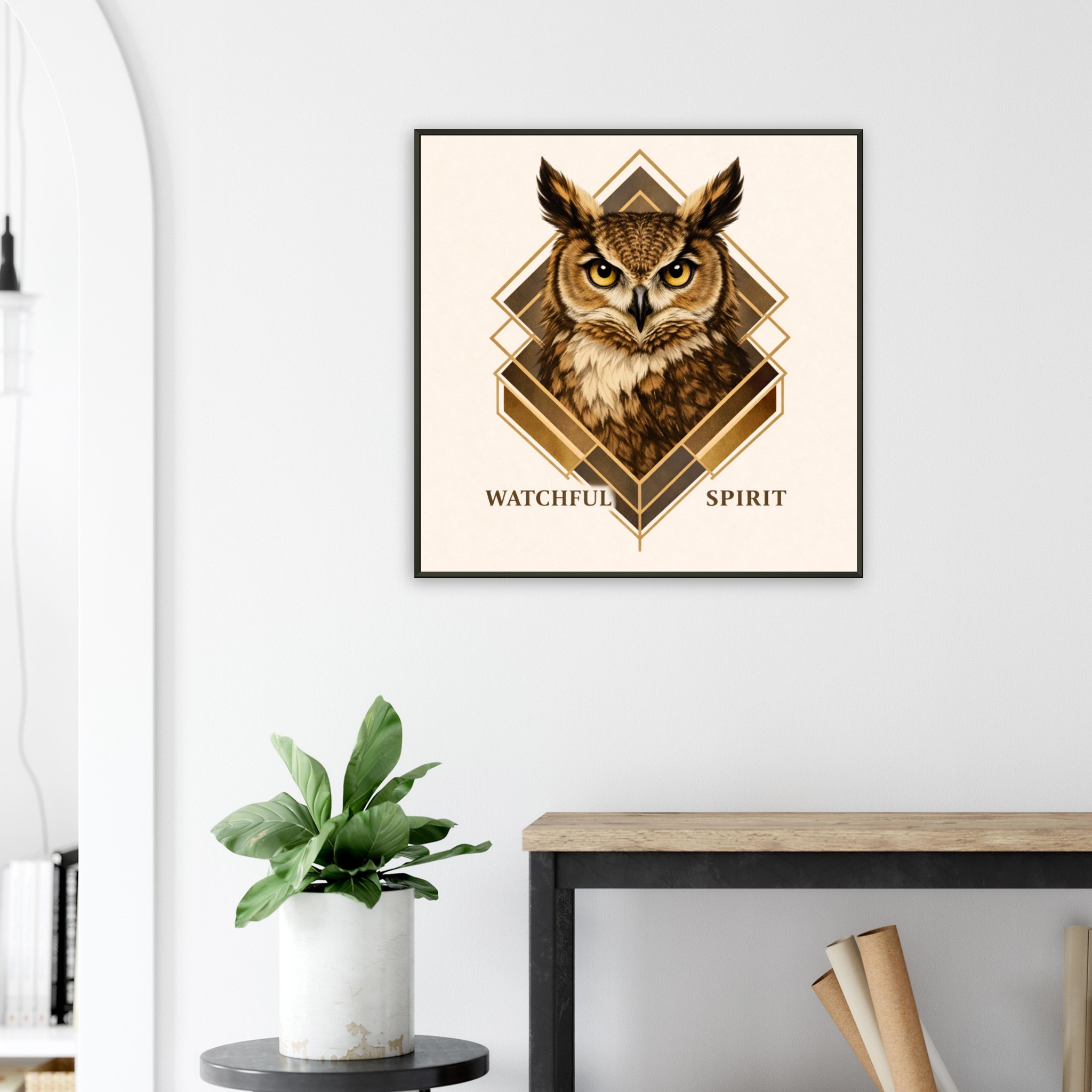 classic semi glossy paper metal framed poster owl wall art 6d0f59aa-2230-4c5b-b27e-79a8c0ccbfbe