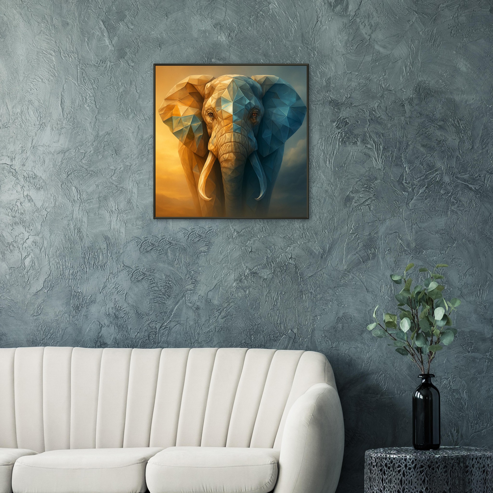 classic semi glossy paper metal framed poster elephant power 6ddbdf5a-a924-4569-ba72-cfe7768b7d8f