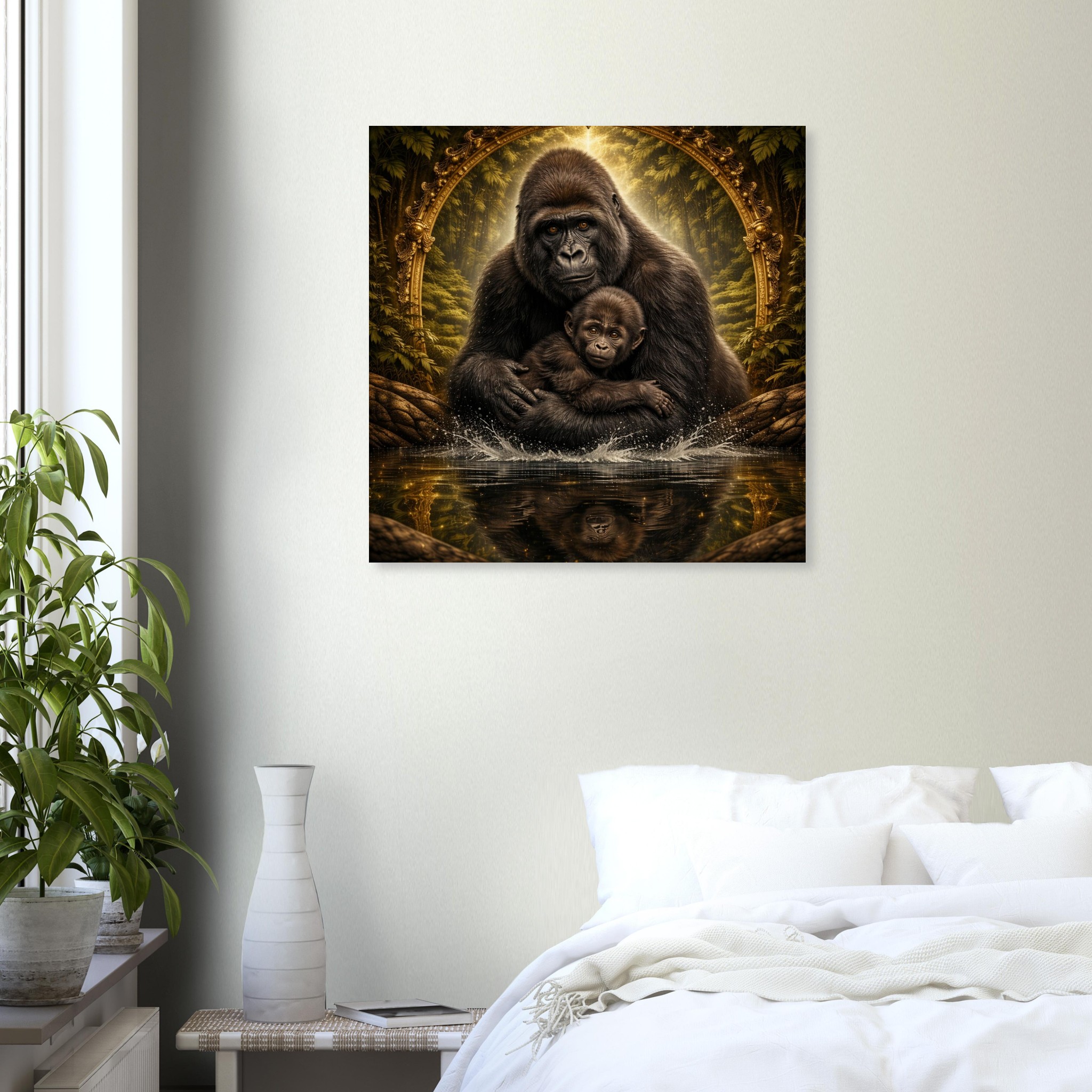 classic semi glossy paper poster gorilla and baby 6e28efc5-acdb-4222-a275-3f3ed758fdf3