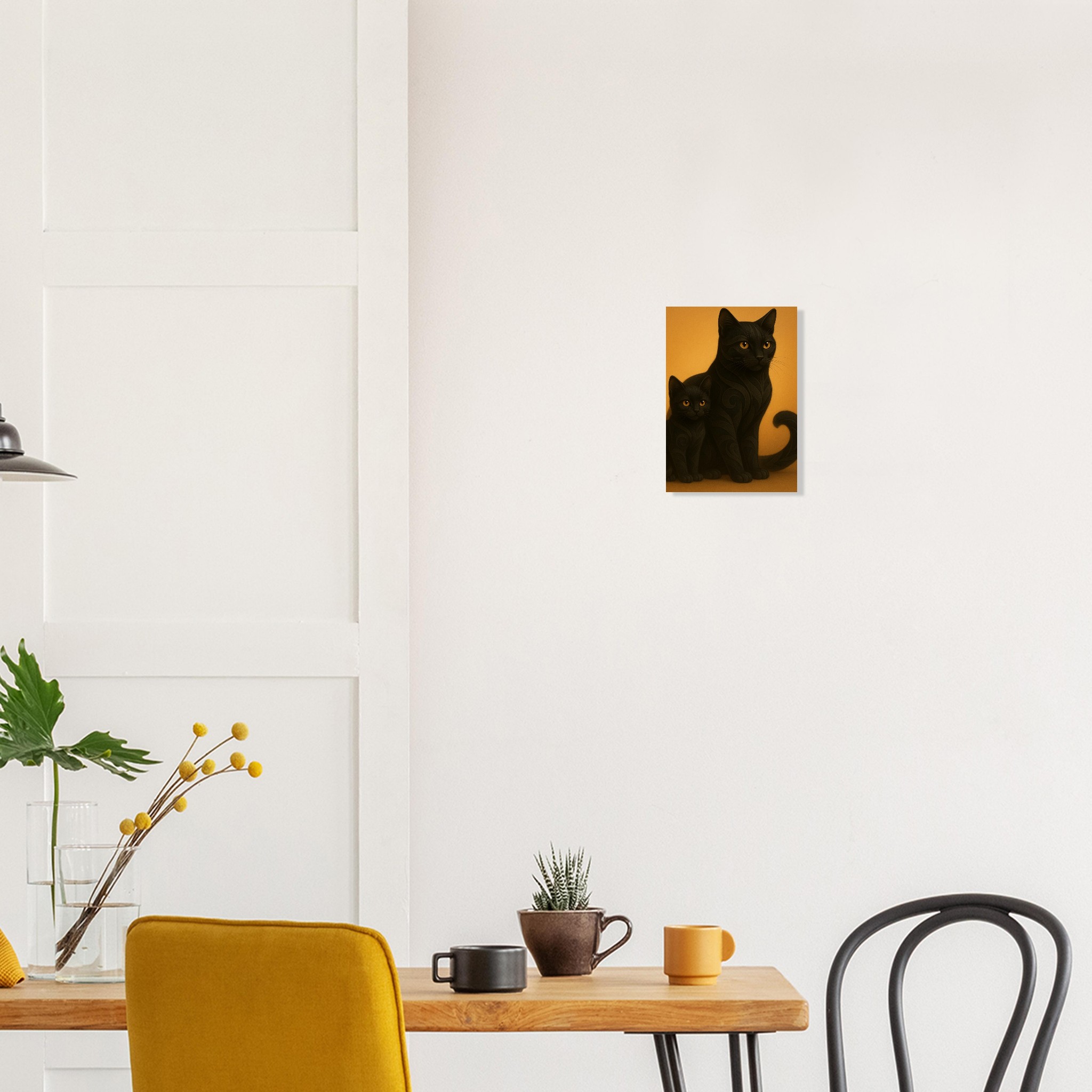 classic semi glossy paper poster black cat and kitten 6f78d0f1-be5c-4c7f-97f3-3fd6c4c48f6e