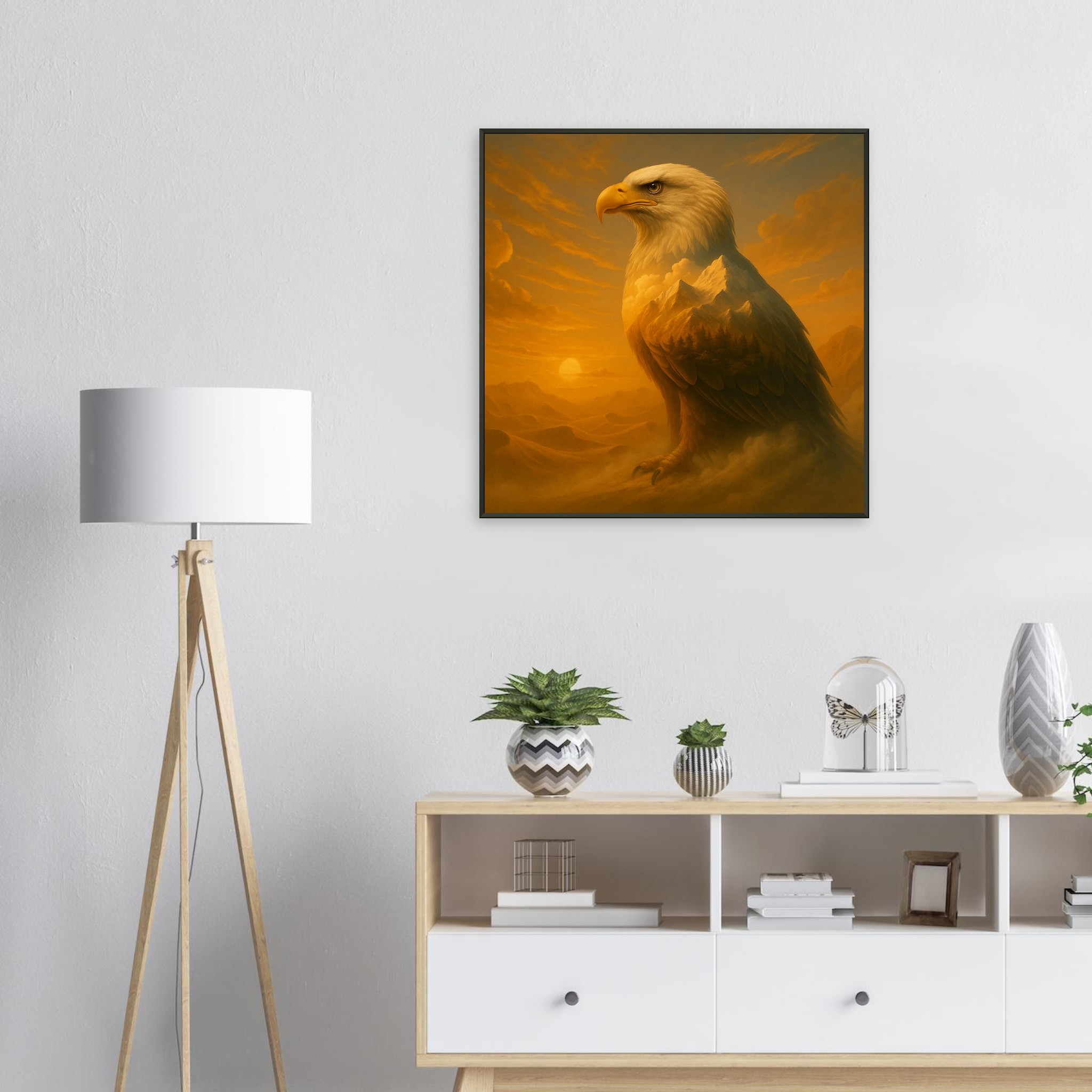 classic semi glossy paper metal framed poster, bald eagle 6fb67342-c4d1-4c19-b1e9-98b951827ea8
